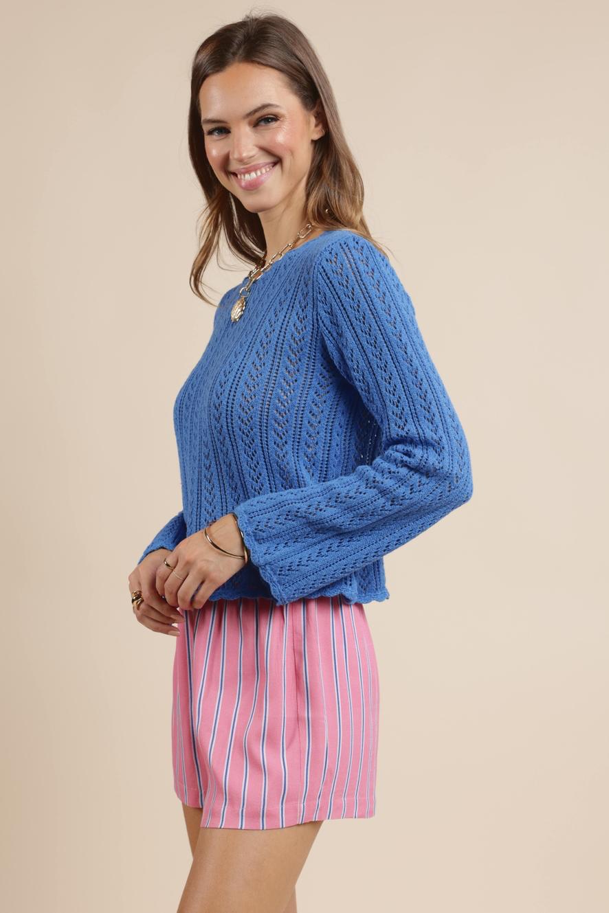 Getting There Pointelle Sweater Product Image
