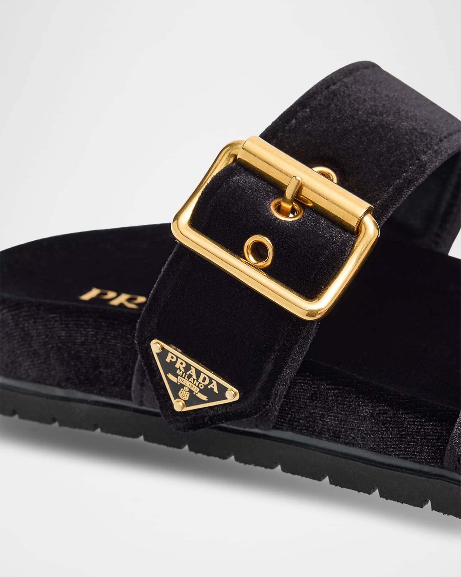 Velvet Dual-Band Flat Sandals Product Image