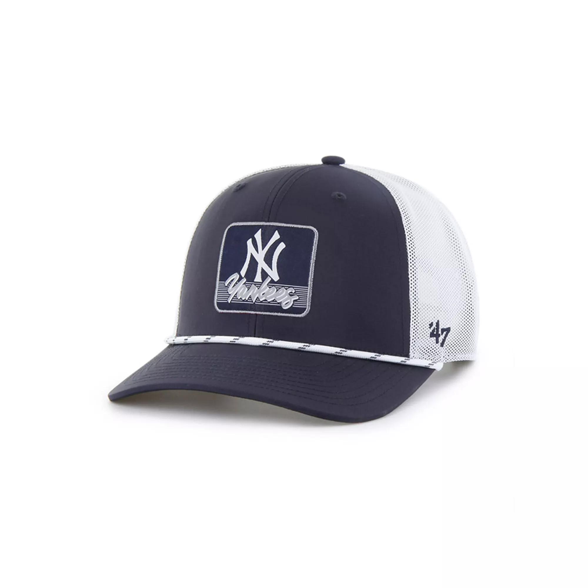 Men's '47 Navy/White New York Yankees Scratch Adjustable Trucker Hat, Blue Product Image