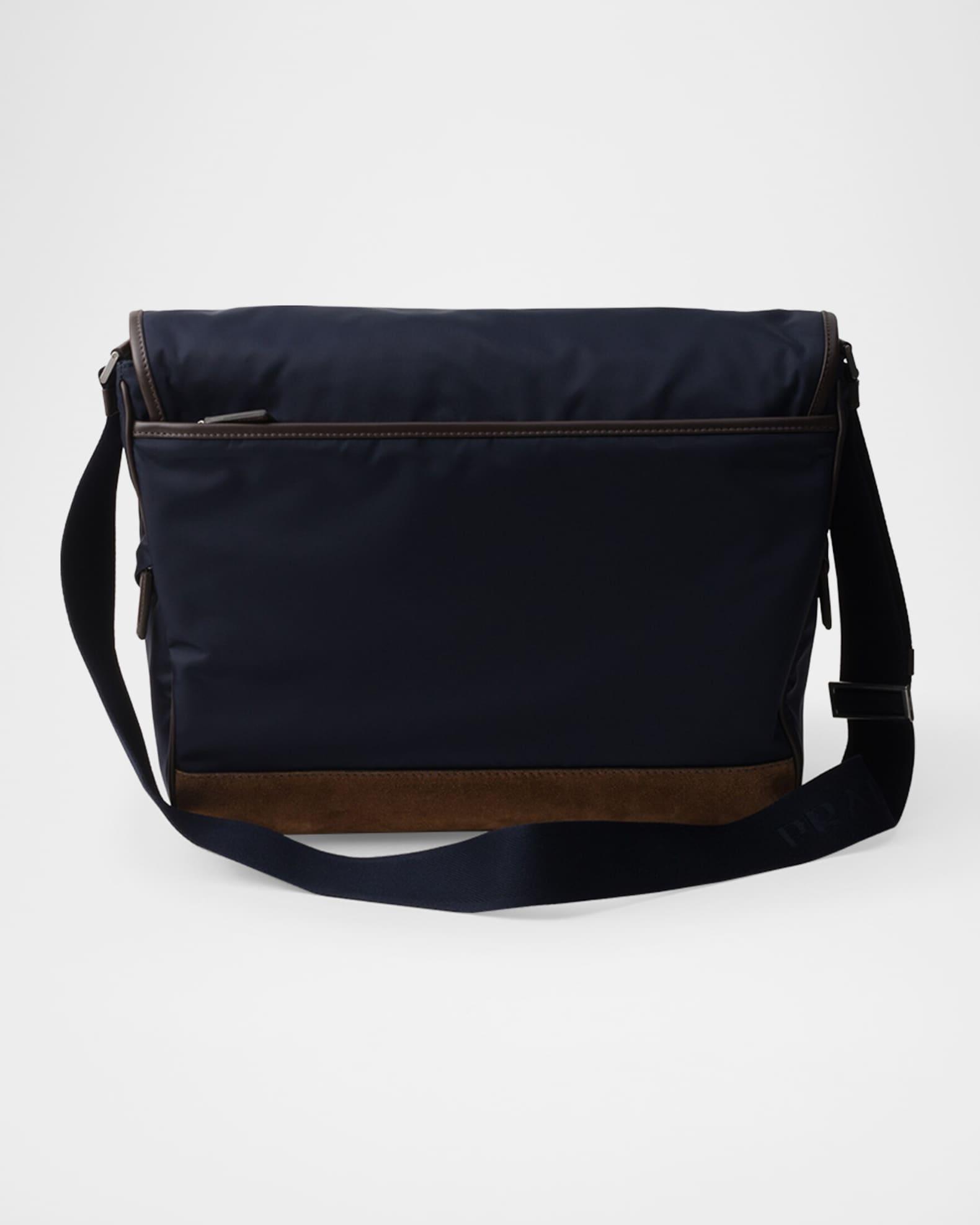 Men's Large Re-Nylon and Leather Shoulder Bag Product Image