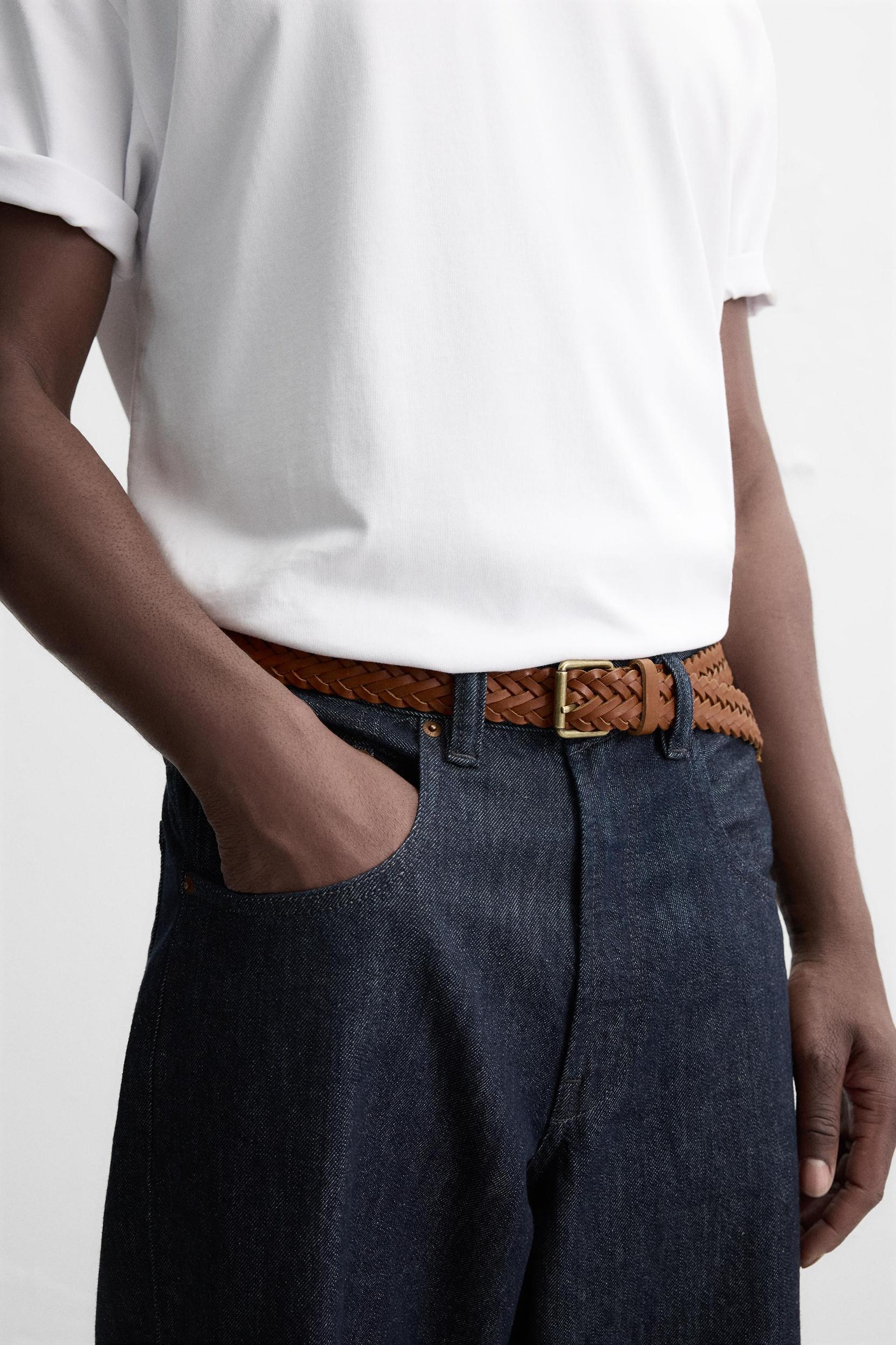 BRAIDED LEATHER BELT Product Image
