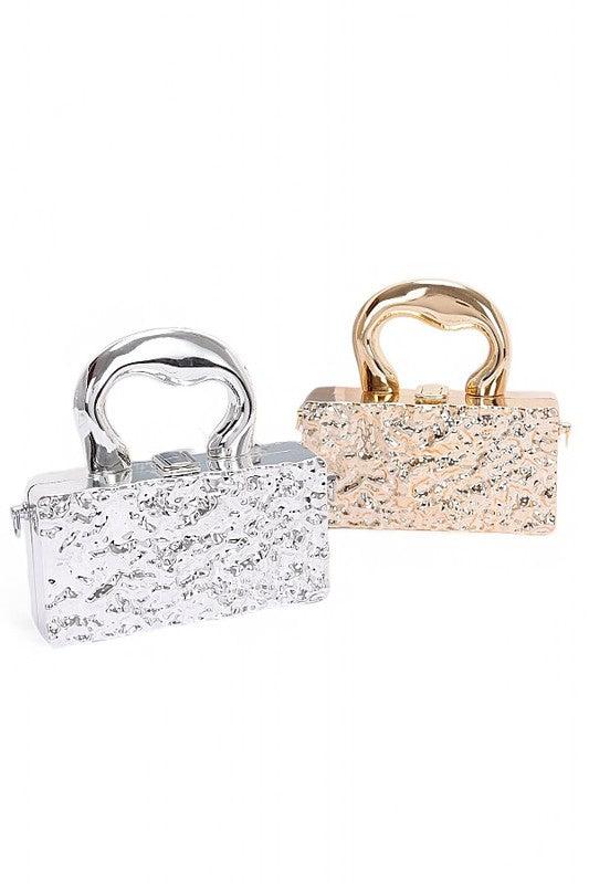 Metallic Top Handle Acrylic Box Clutch Bag Product Image