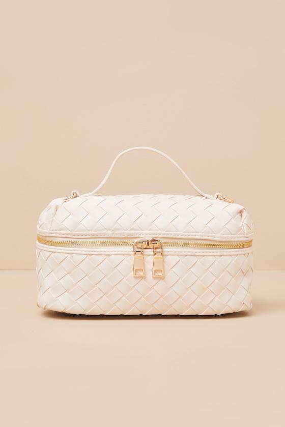 Elandra Ivory Woven Pouch Bag Product Image