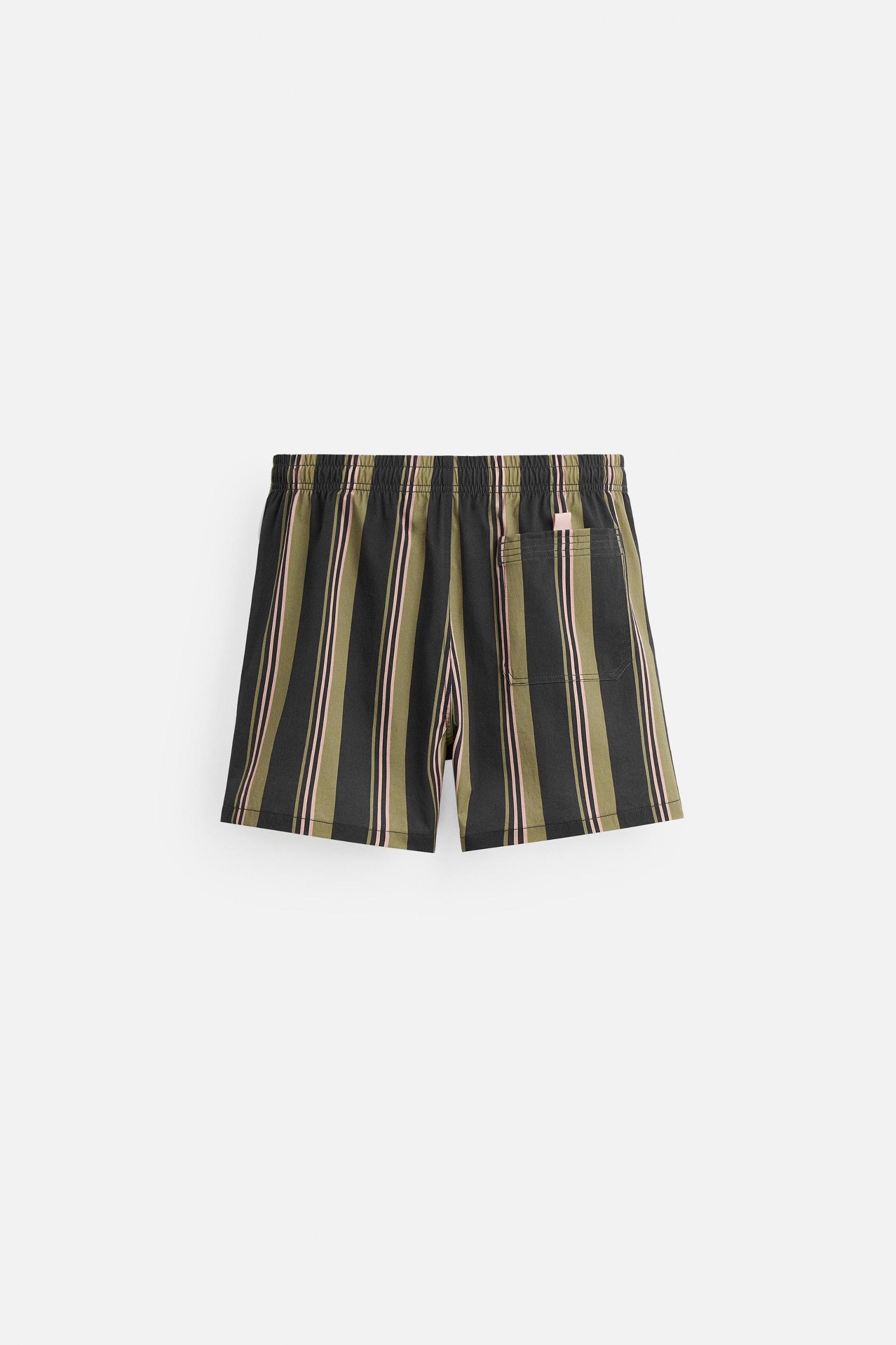 STRIPED MID-LENGTH SWIMSUIT Product Image