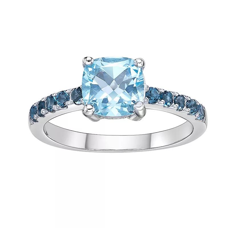 Gemminded Sterling Silver Blue & London Blue Topaz Ring, Womens Product Image