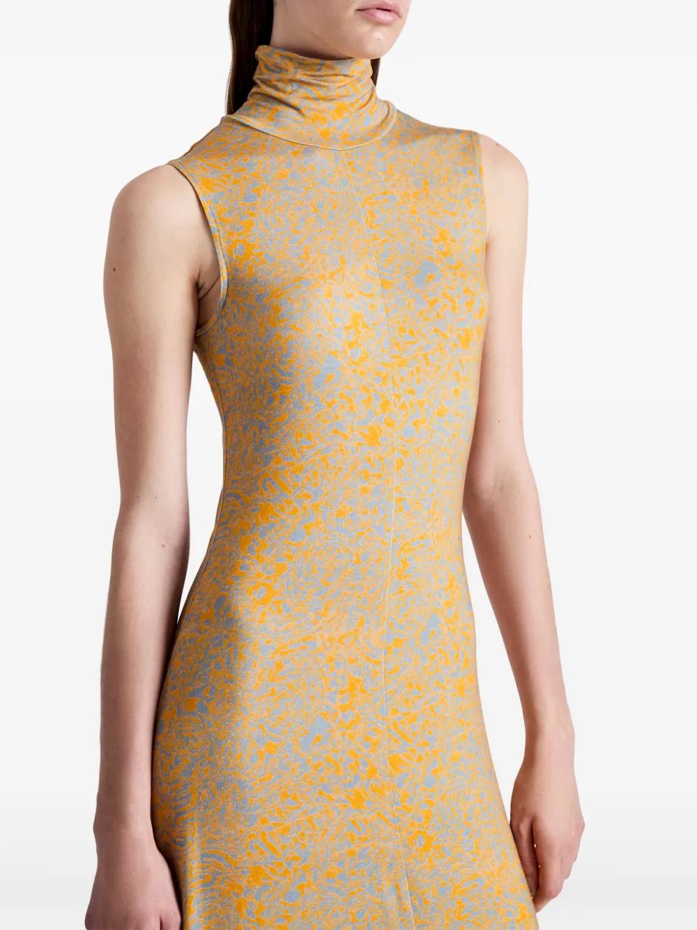abstract-print high-neck dress Product Image