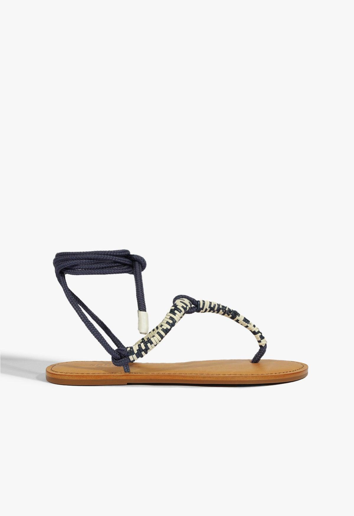 Claire Blue Flat Sandal Product Image