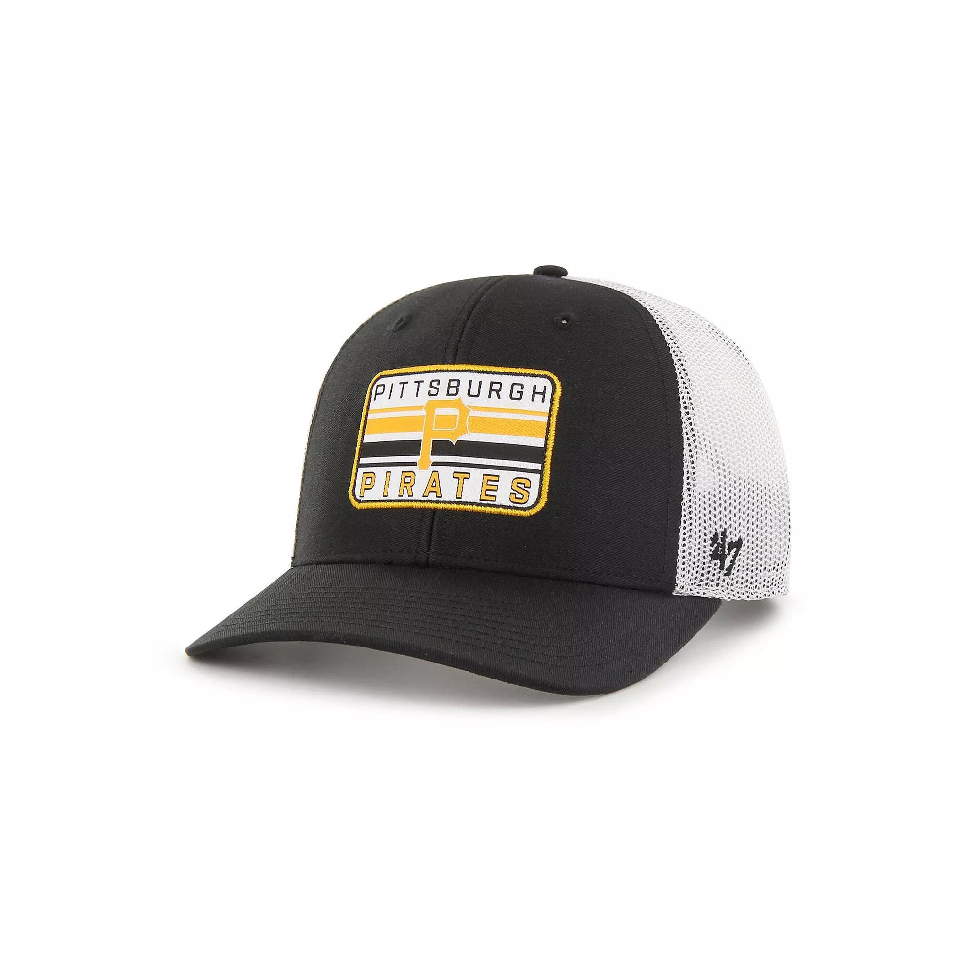 Men's '47 Black Pittsburgh Pirates Drifter Trucker Adjustable Hat Product Image