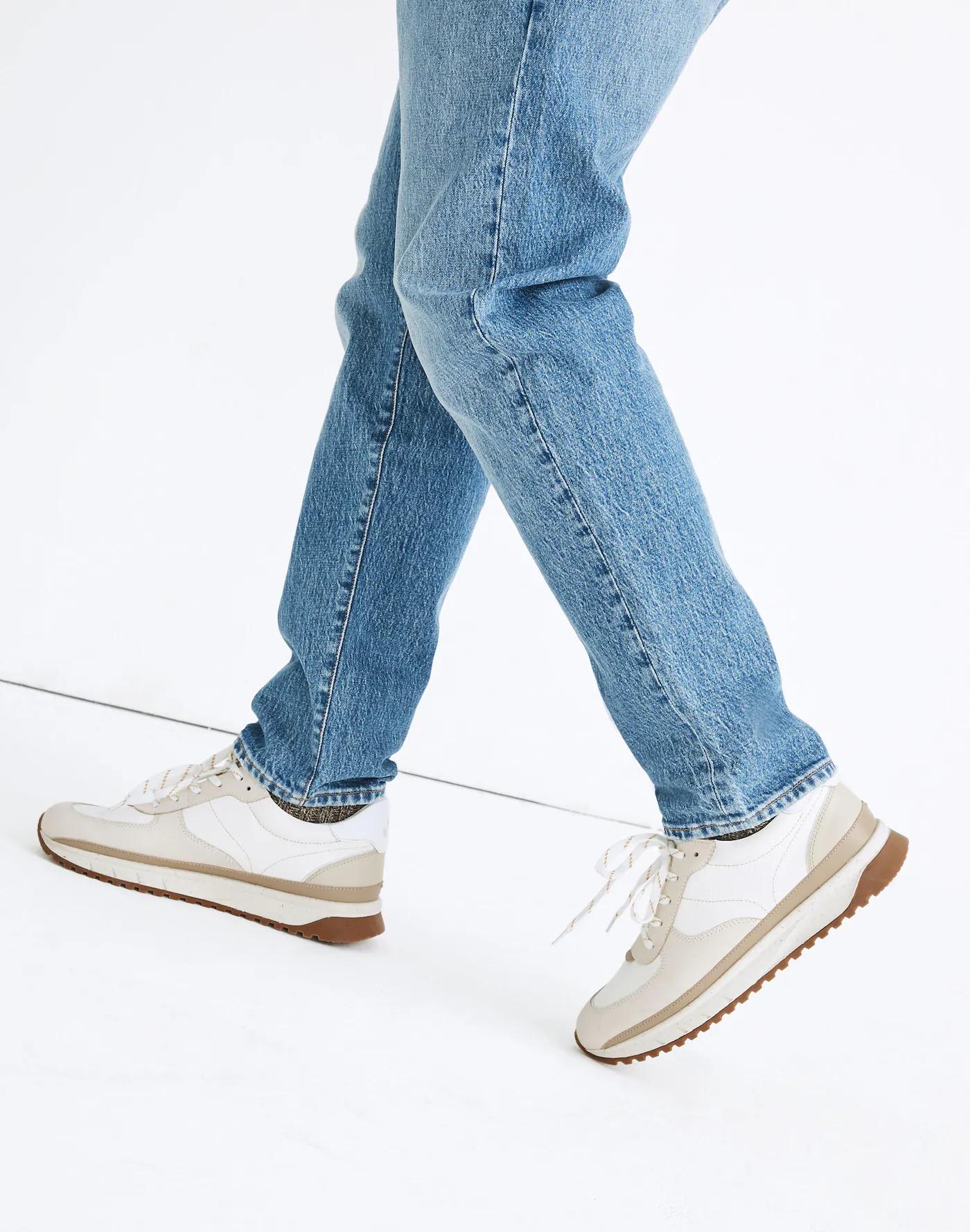 Kickoff Trainer Sneakers in Neutral Colorblock Leather Product Image