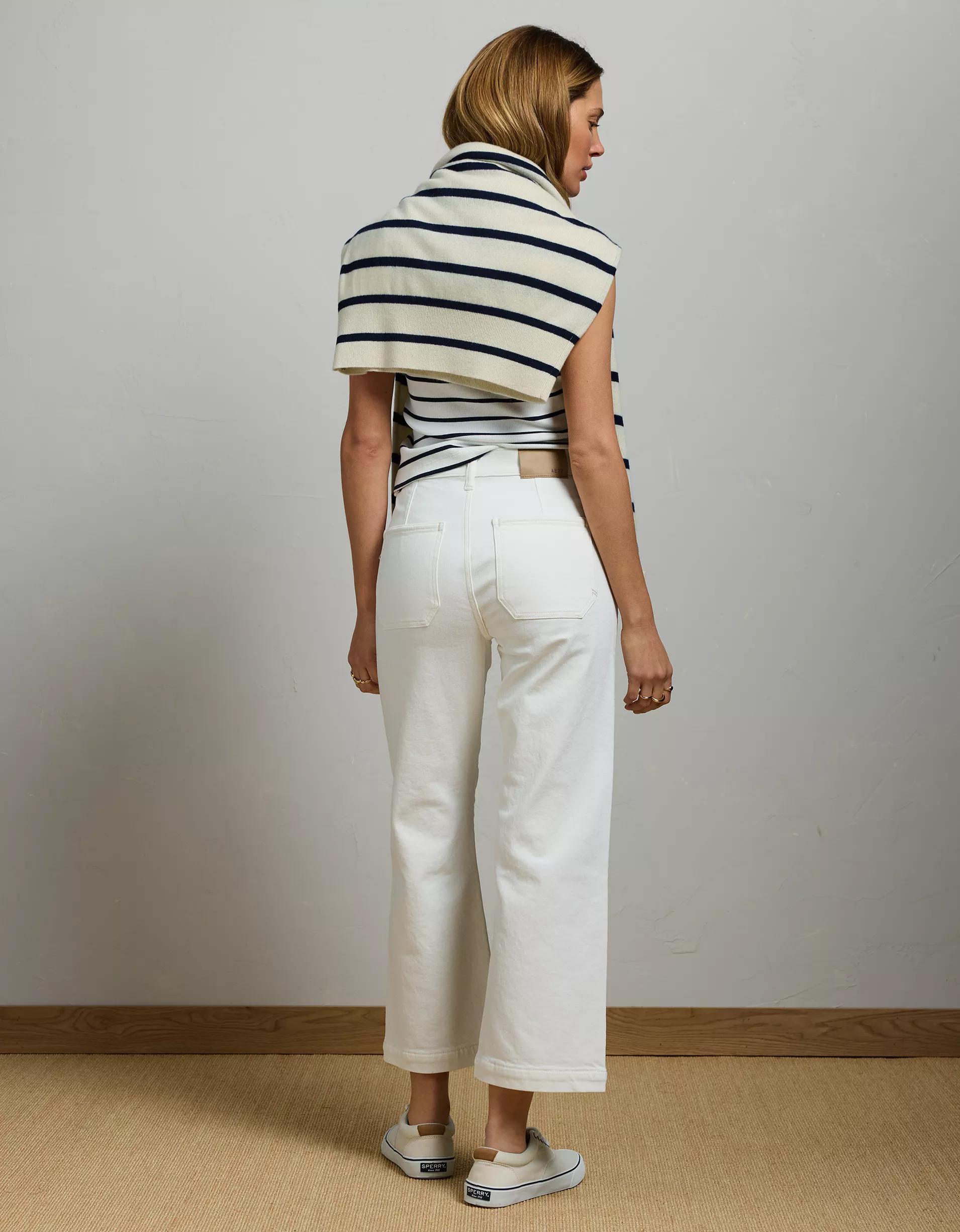 AE77 Premium Bootcut Crop Jean Product Image