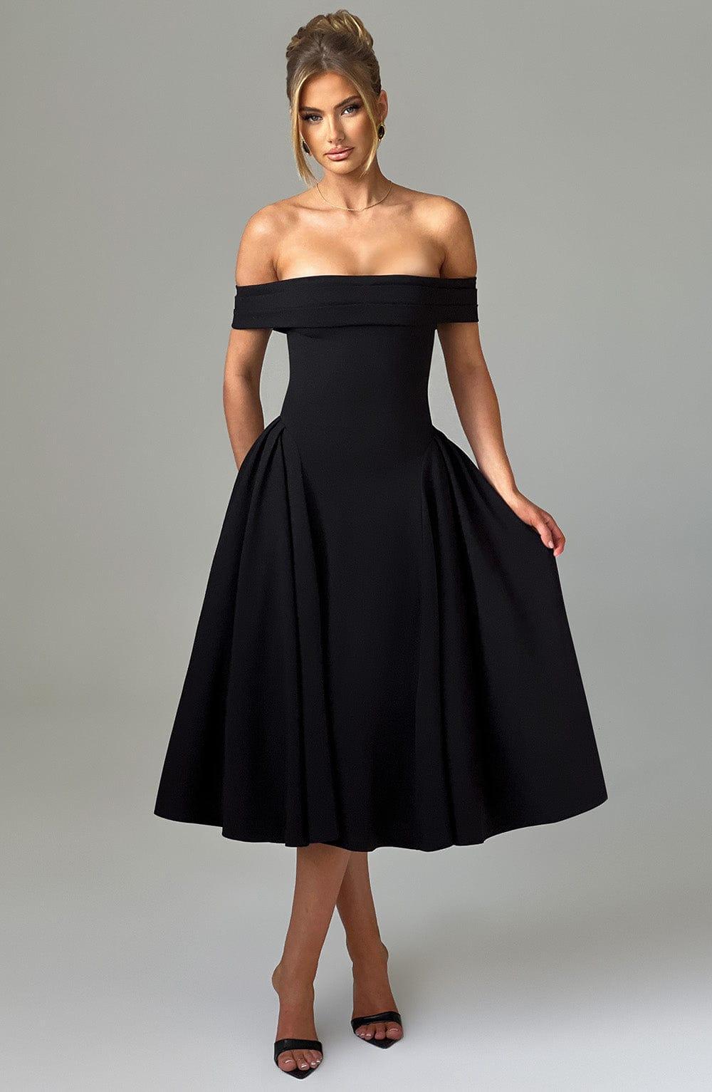 Miranda Midi Dress - Black Product Image