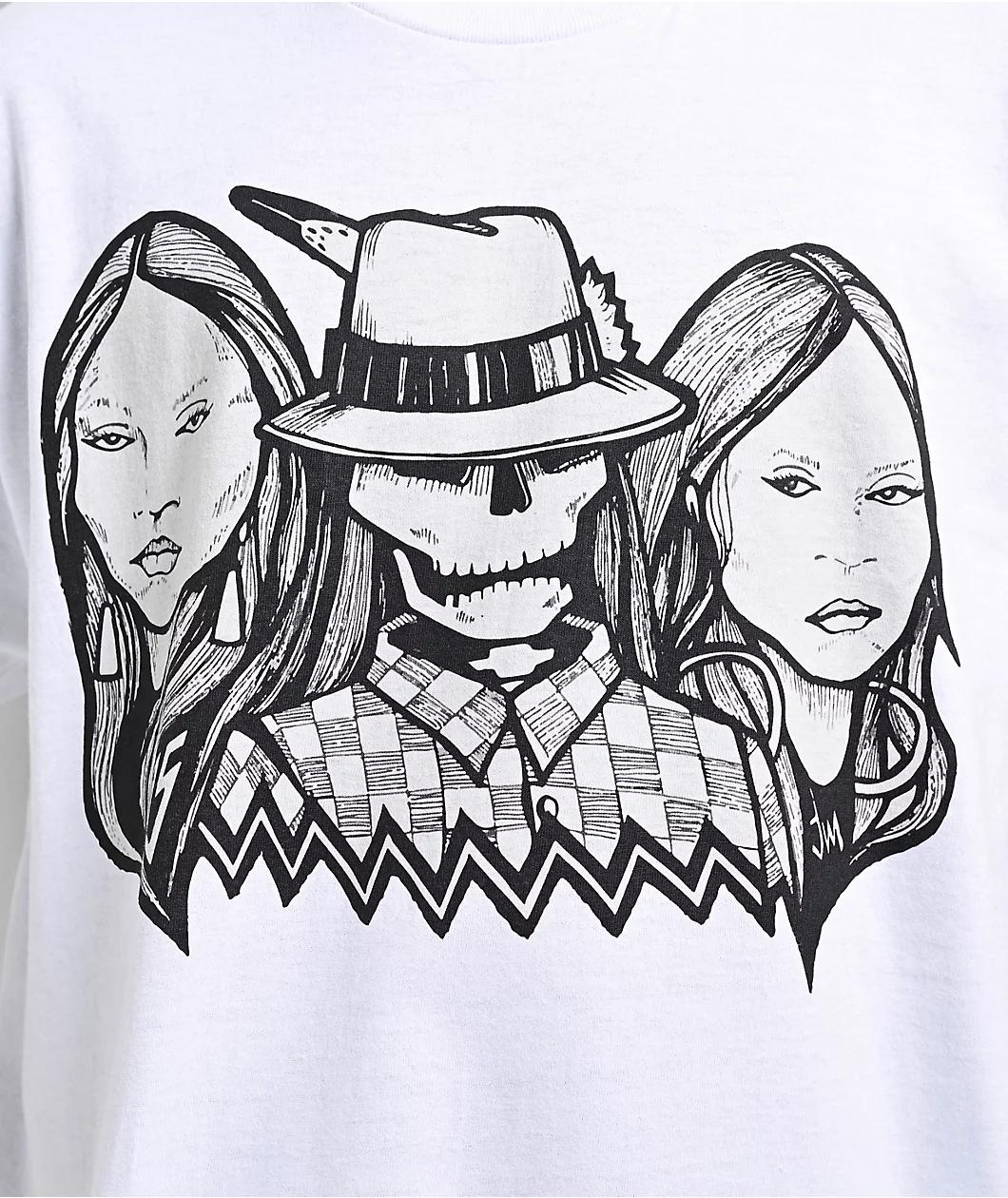 Apache Skullface White T-Shirt Product Image