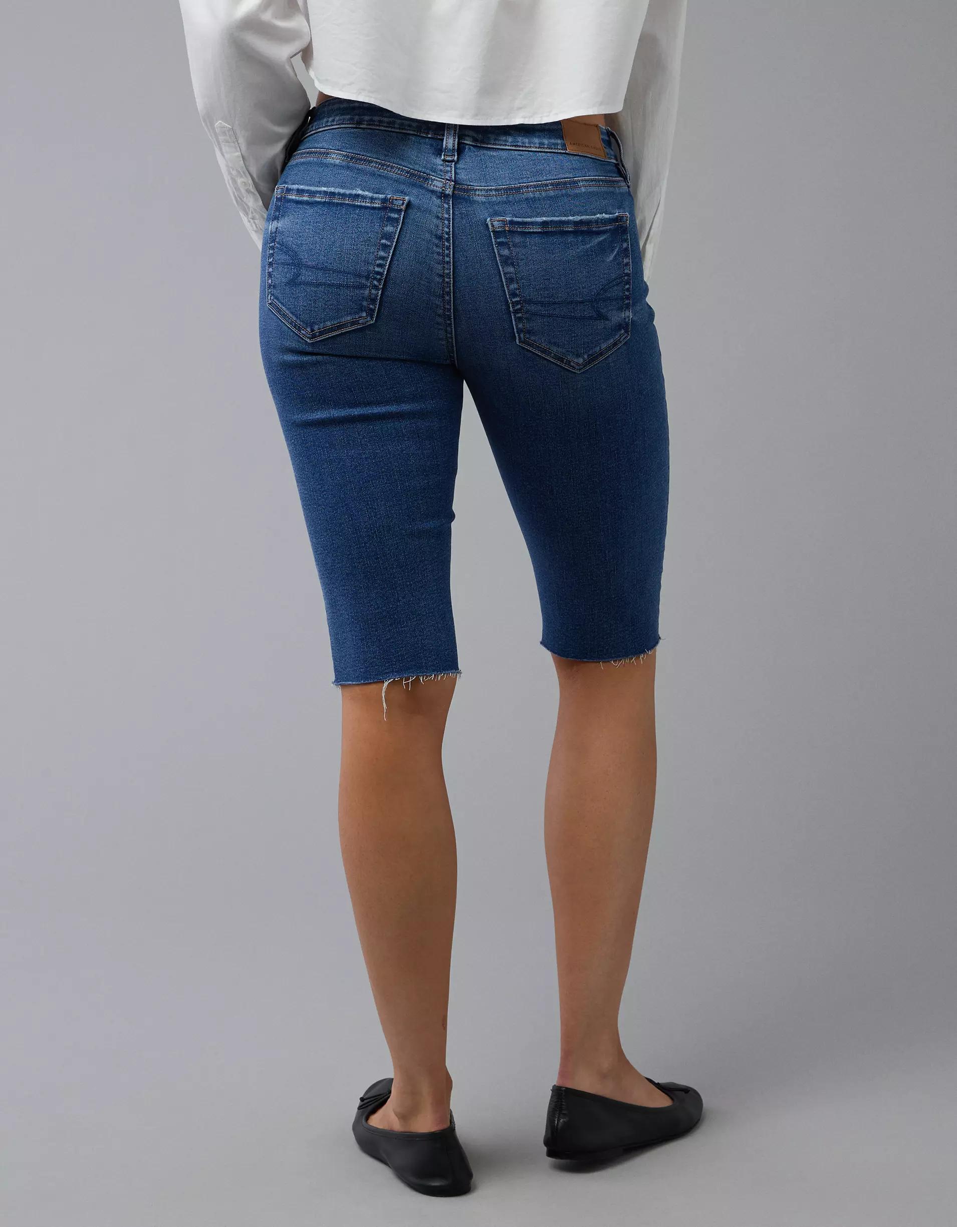 AE Next Level Low-Rise Skinny Bermuda Denim Short Product Image