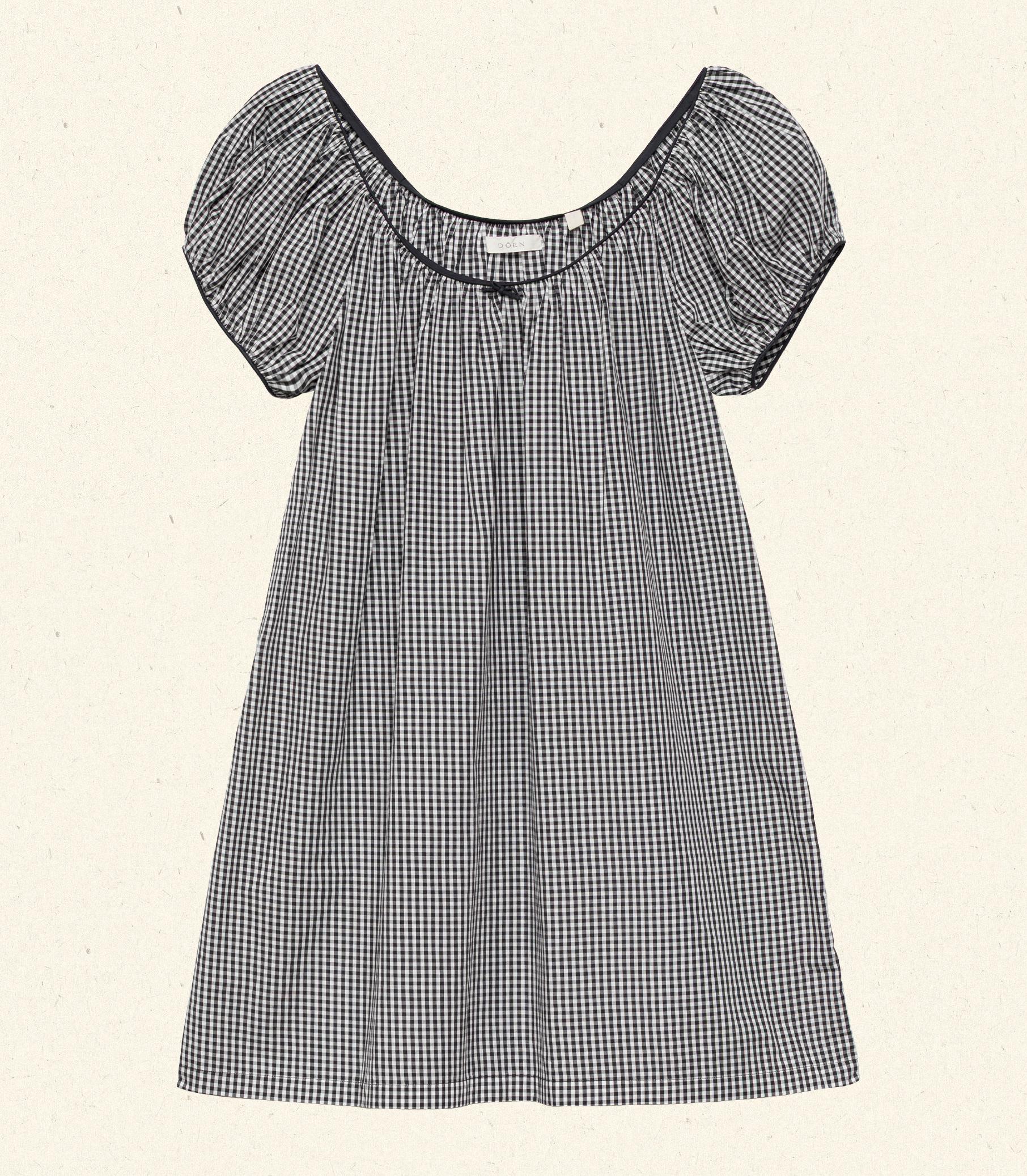 JULIA DRESS -- NOIR LA MADDALENA GINGHAM Product Image