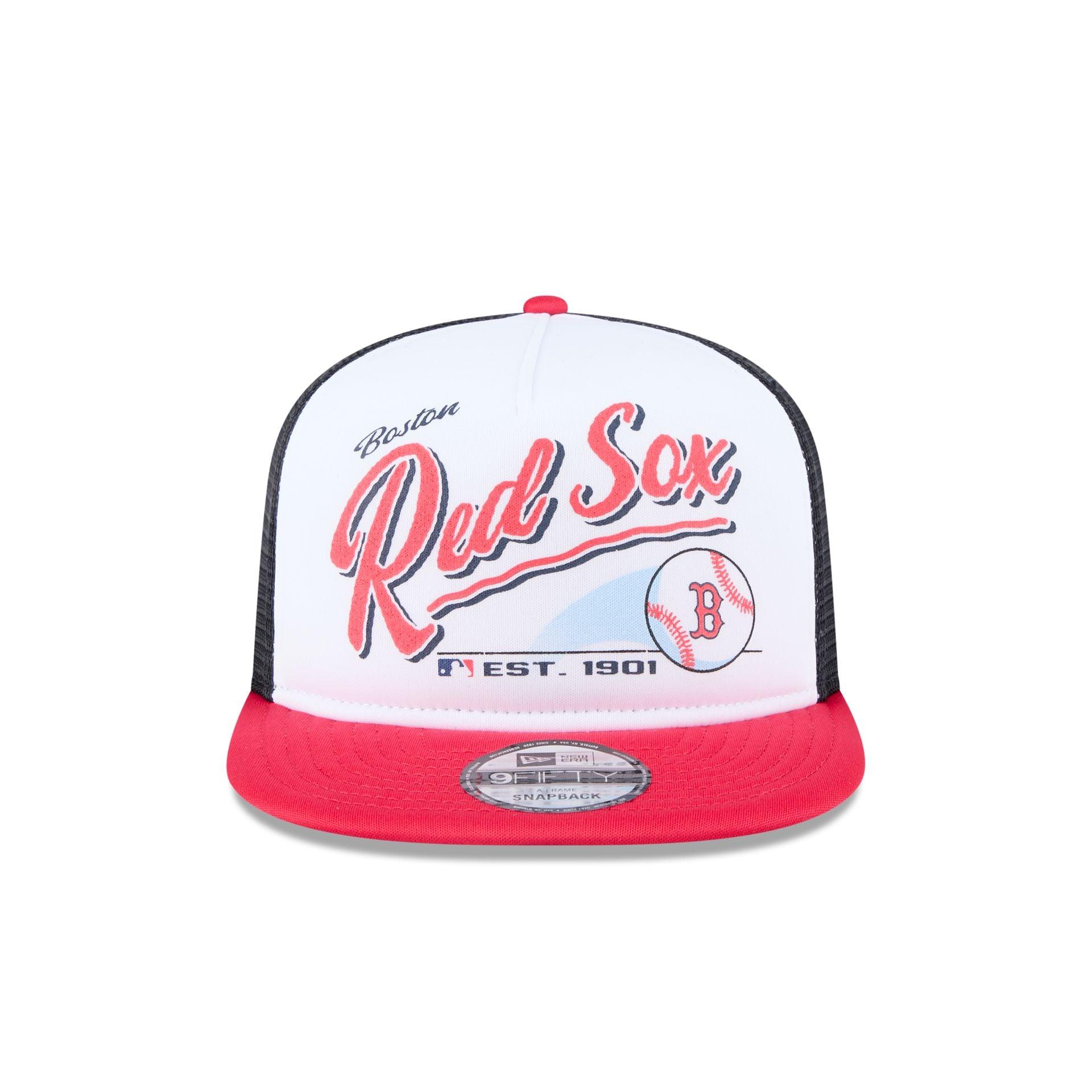 Boston Red Sox Retro Script 9FIFTY A-Frame Trucker Hat Male Product Image