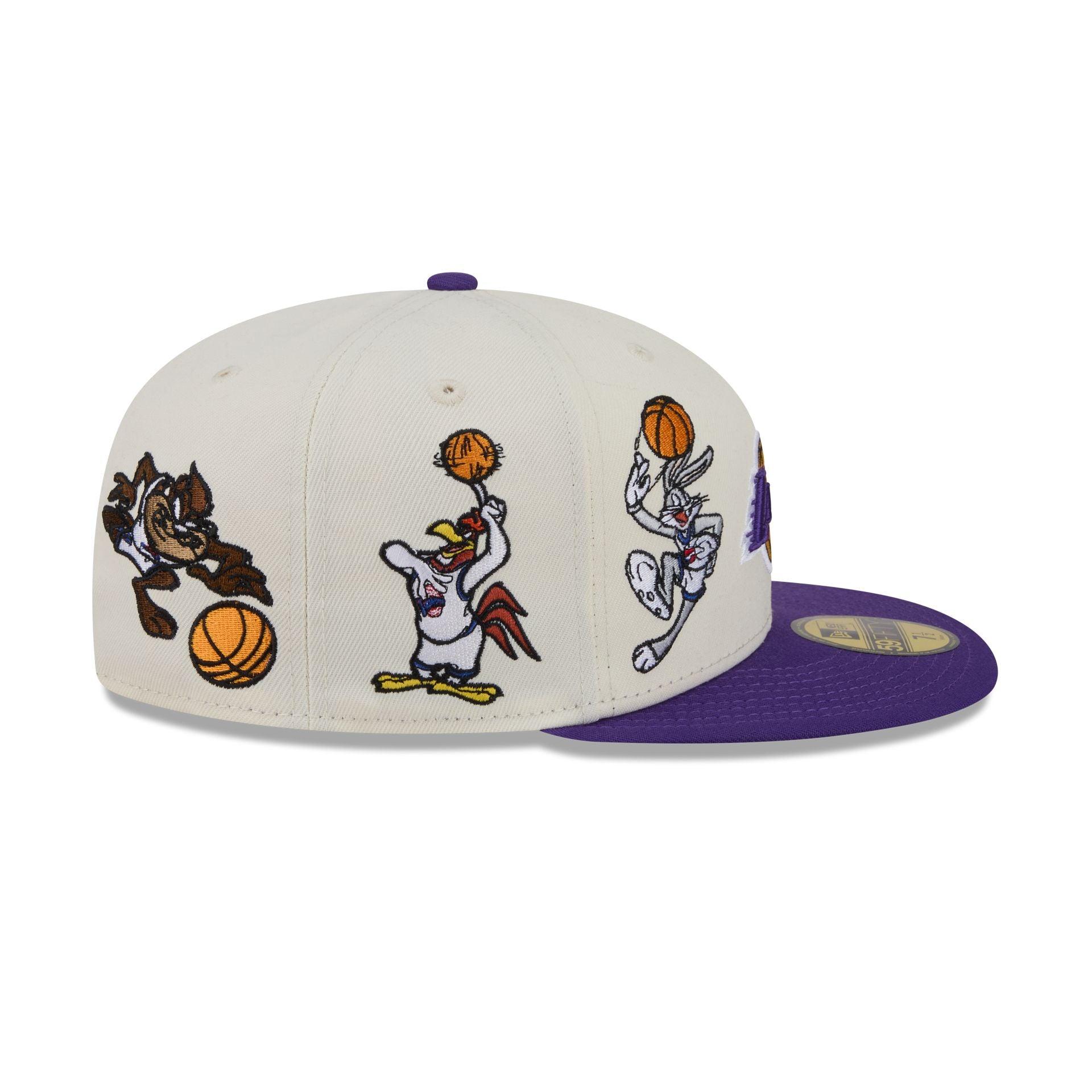 Space Jam x Los Angeles Lakers Tune Squad Chrome White 59FIFTY Fitted Hat Male Product Image