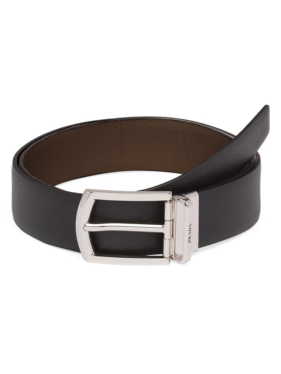 Mens Reversible Saffiano Leather Belt Product Image