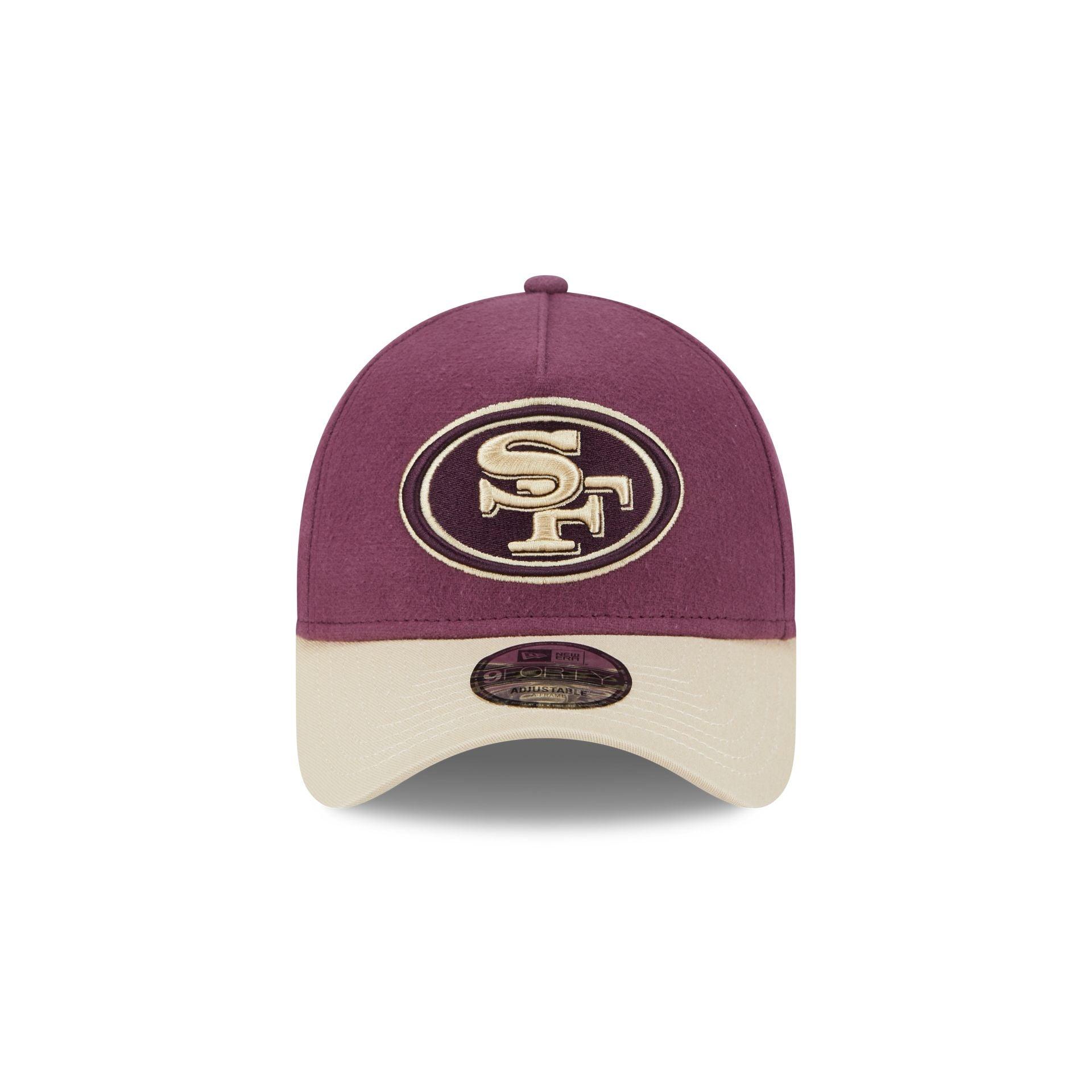 San Francisco 49ers Moleskin Crown Maroon 9FORTY A-Frame Snapback Hat Male Product Image