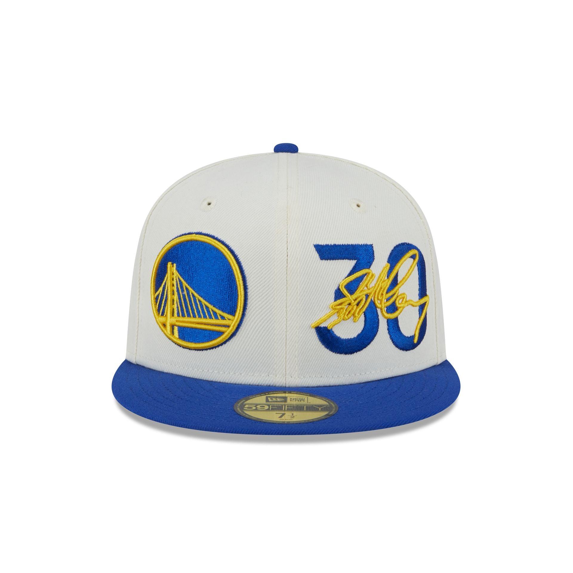 Golden State Warriors Stephen Curry Chrome White 59FIFTY Fitted Hat Male Product Image