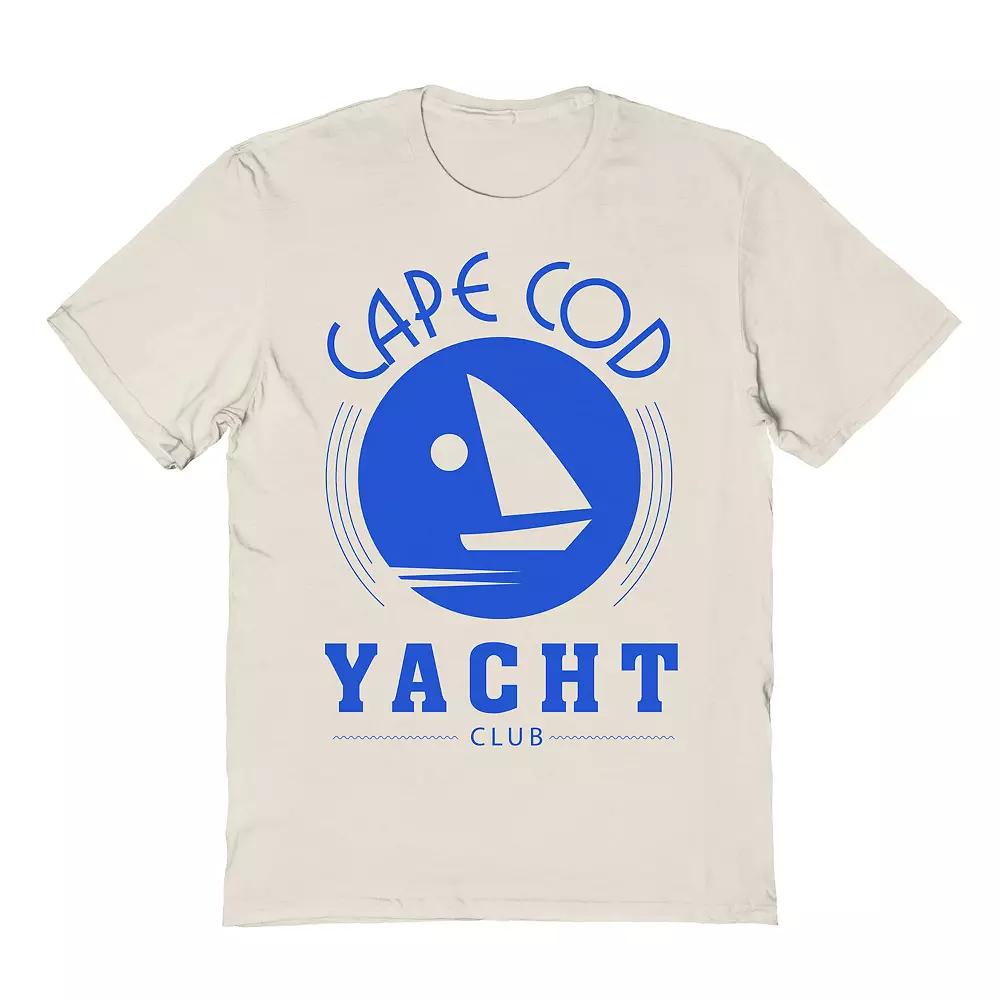 Men's Americana Collection Cape Cod Yacht Graphic Tee, Size: Large, Natural Product Image