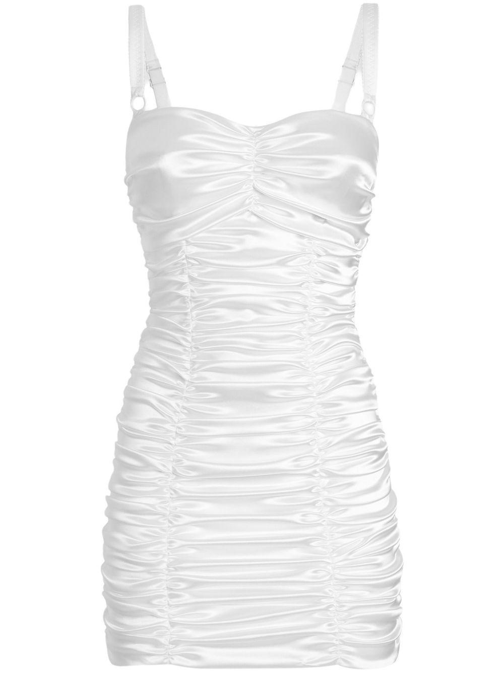 DOLCE & GABBANA Knee Length Dress Adjustable Straps In White Product Image