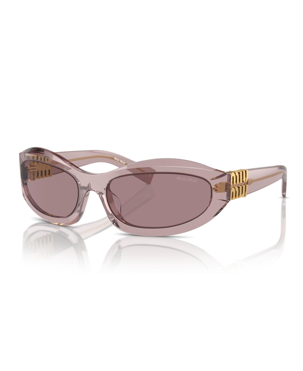 MIU MIU Womens Mu 14zs Irregular-frame Acetate Sunglasses Purple Product Image
