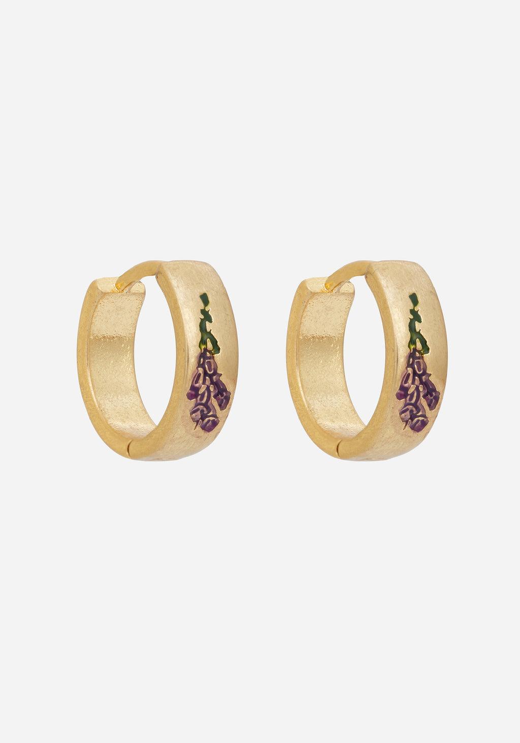 Cyrus Moth Charm Hoop Earrings Product Image