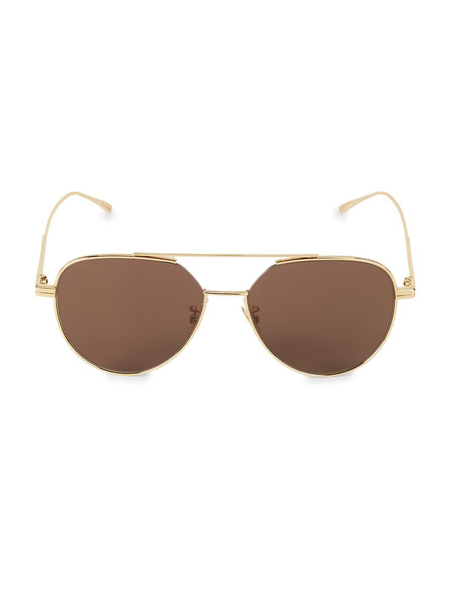 Womens 57MM Browline Aviator Sunglasses Product Image