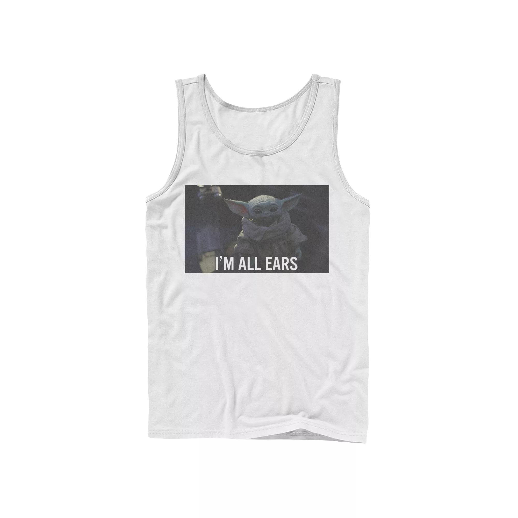 Men's Star Wars The Mandalorian The Child I'm All Ears Portrait Tank Top,  Product Image
