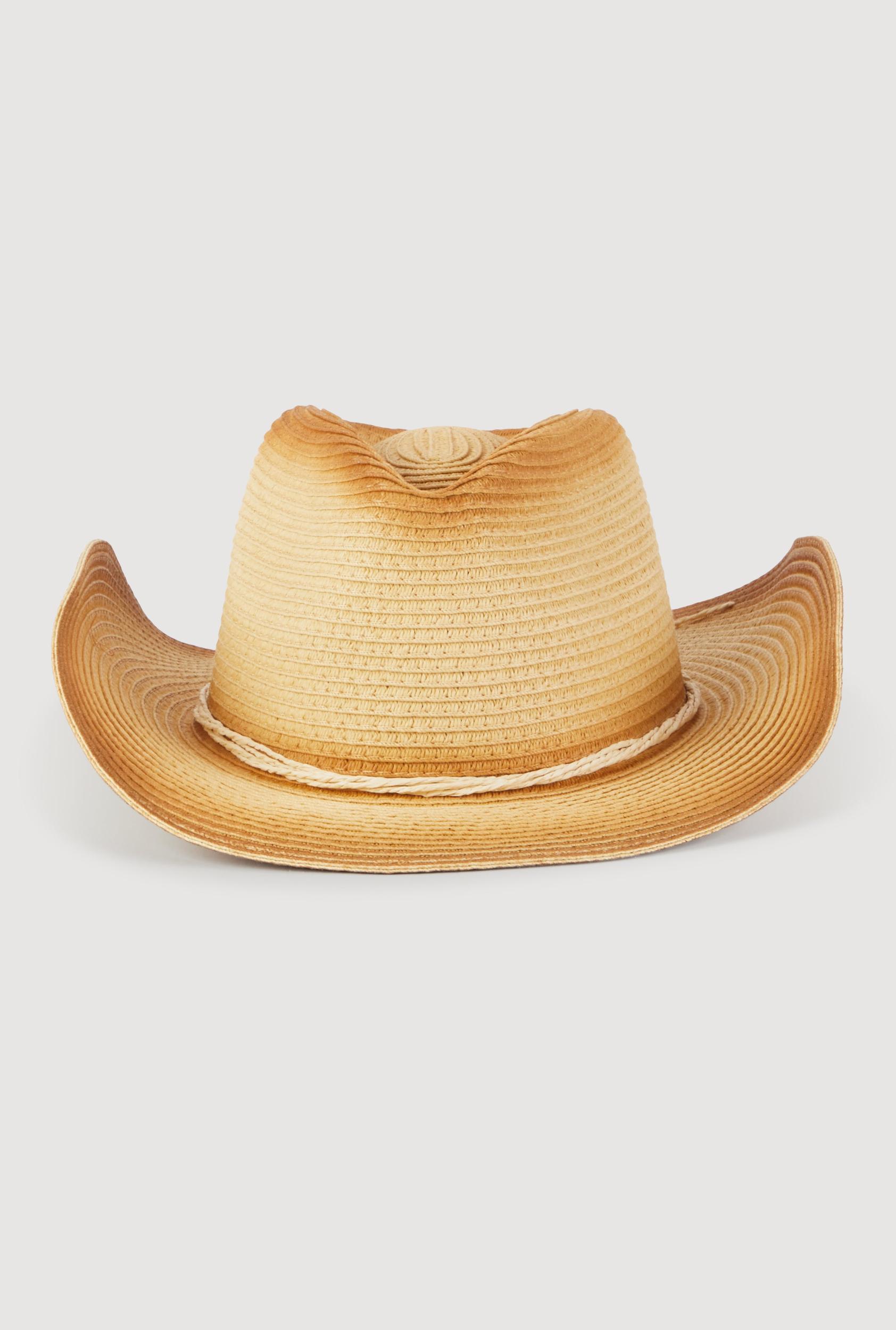 Straw Contrast Trim Cowboy Hat Female Product Image