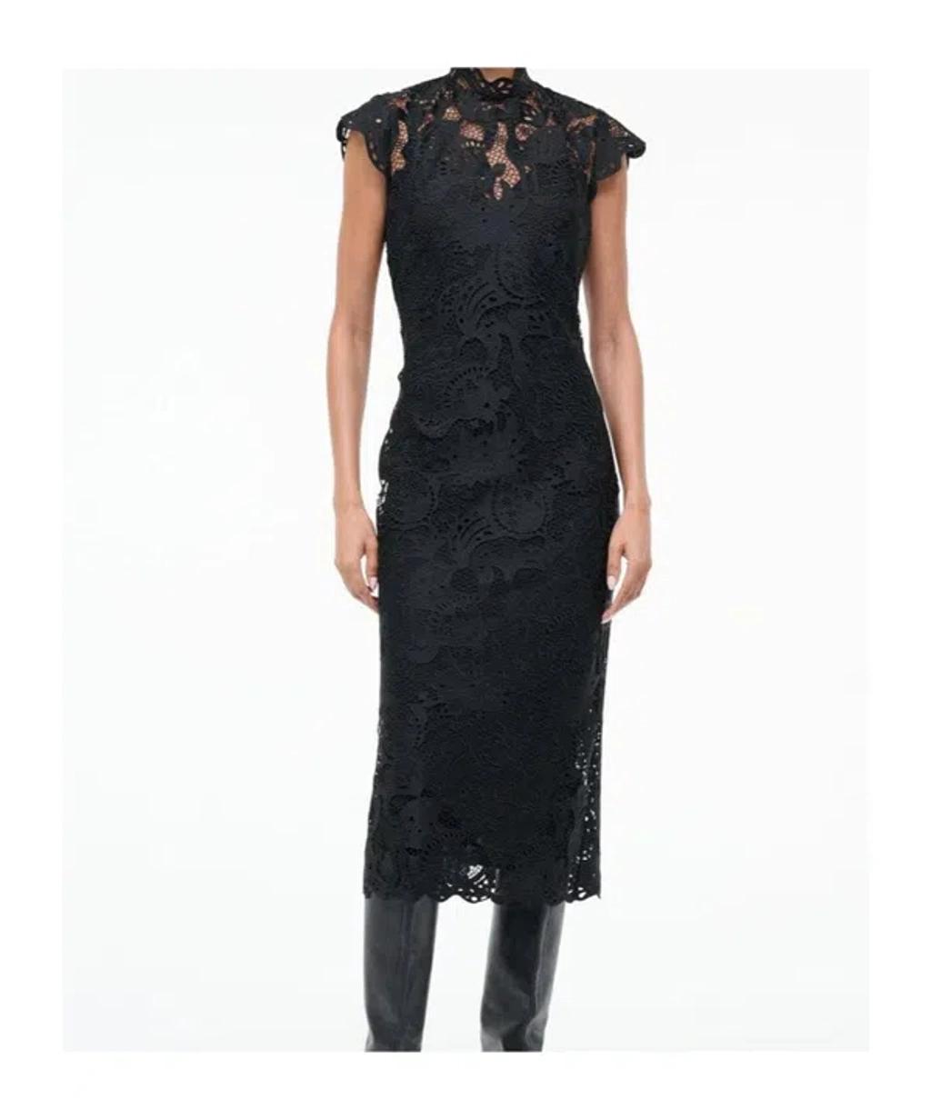 STAUD Rosaline Guipure Lace Cocktail Dress In Black Product Image