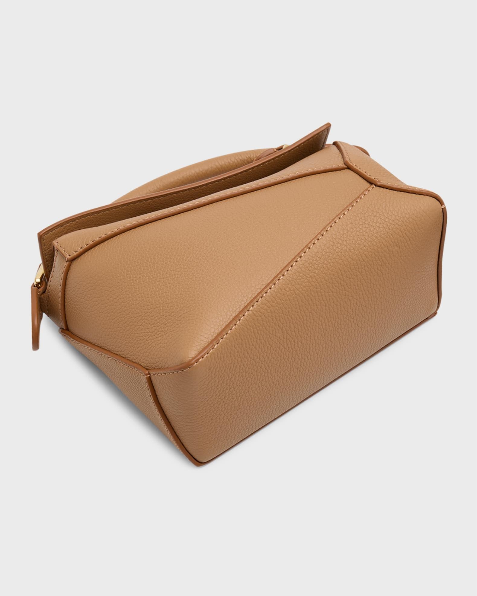 Puzzle Edge Mini Top-Handle Bag in Grained Leather Product Image