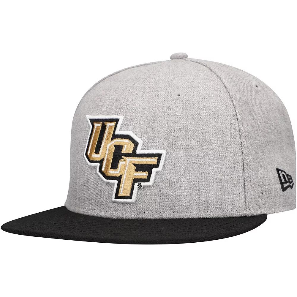 Men's New Era Heather Gray UCF Knights Logo 9FIFTY Snapback Hat, Grey Product Image