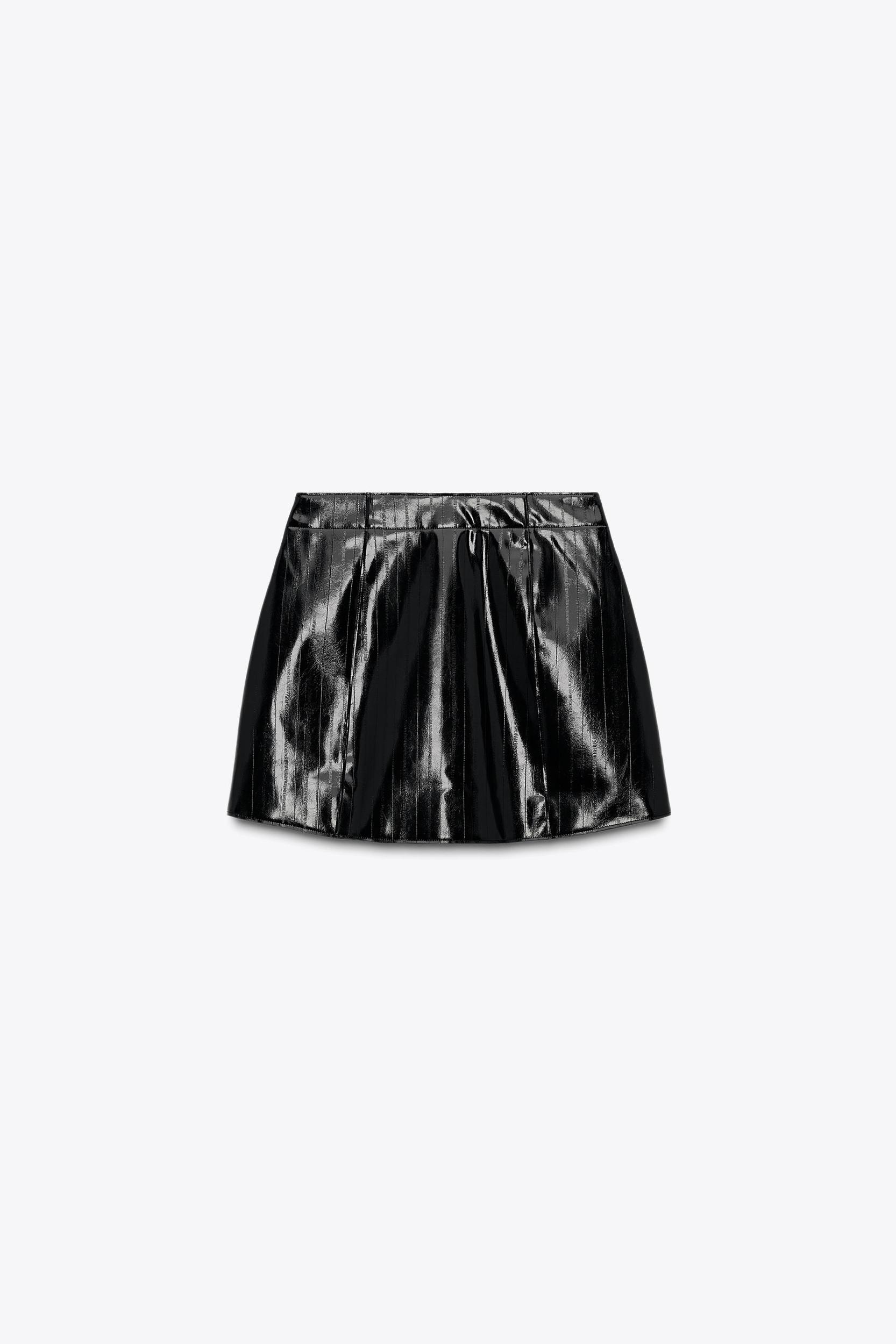 ZW COLLECTION FAUX LEATHER SHORT SKIRT Product Image