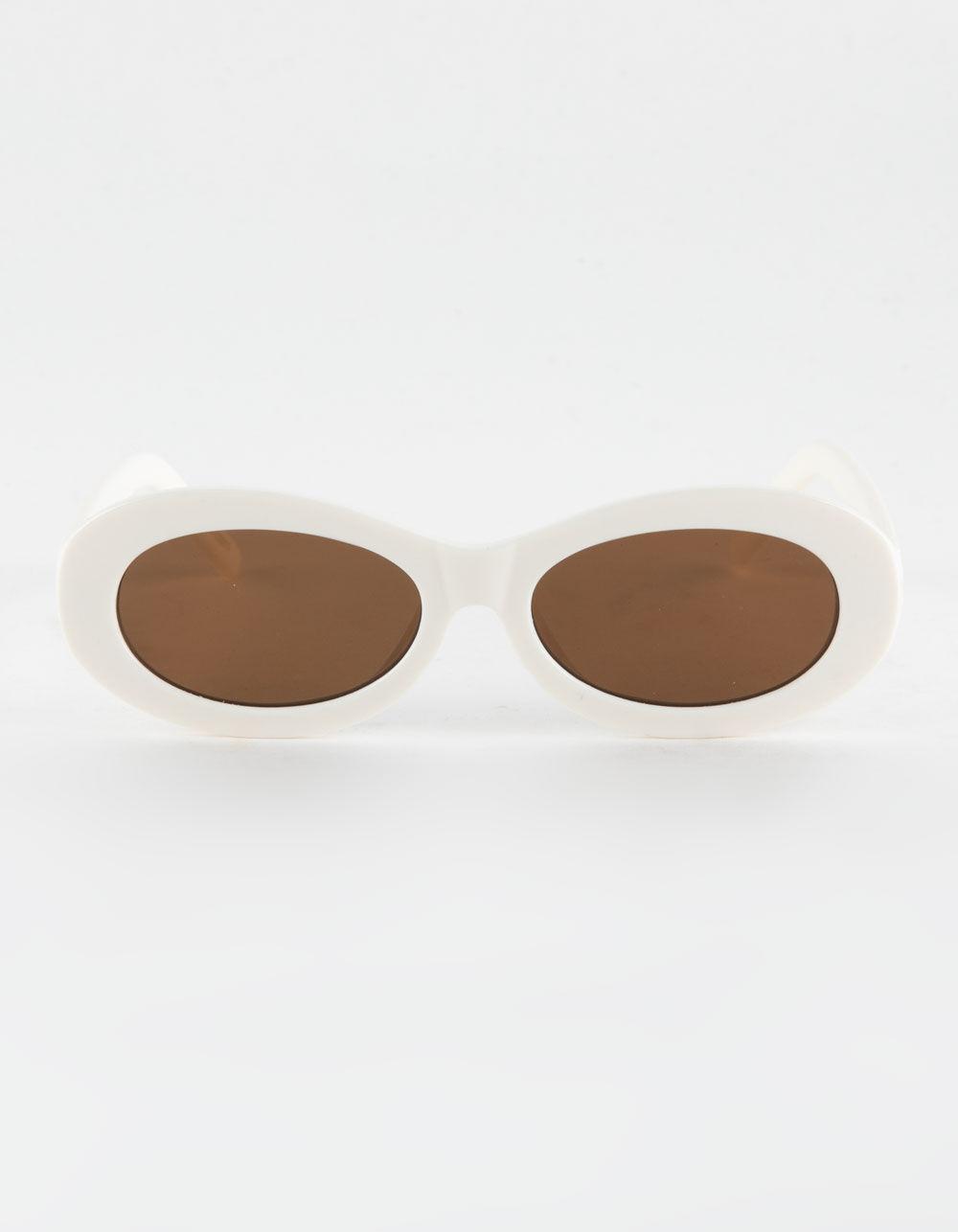 RSQ Lets Toast Round Sunglasses - BROWN/WHITE Product Image