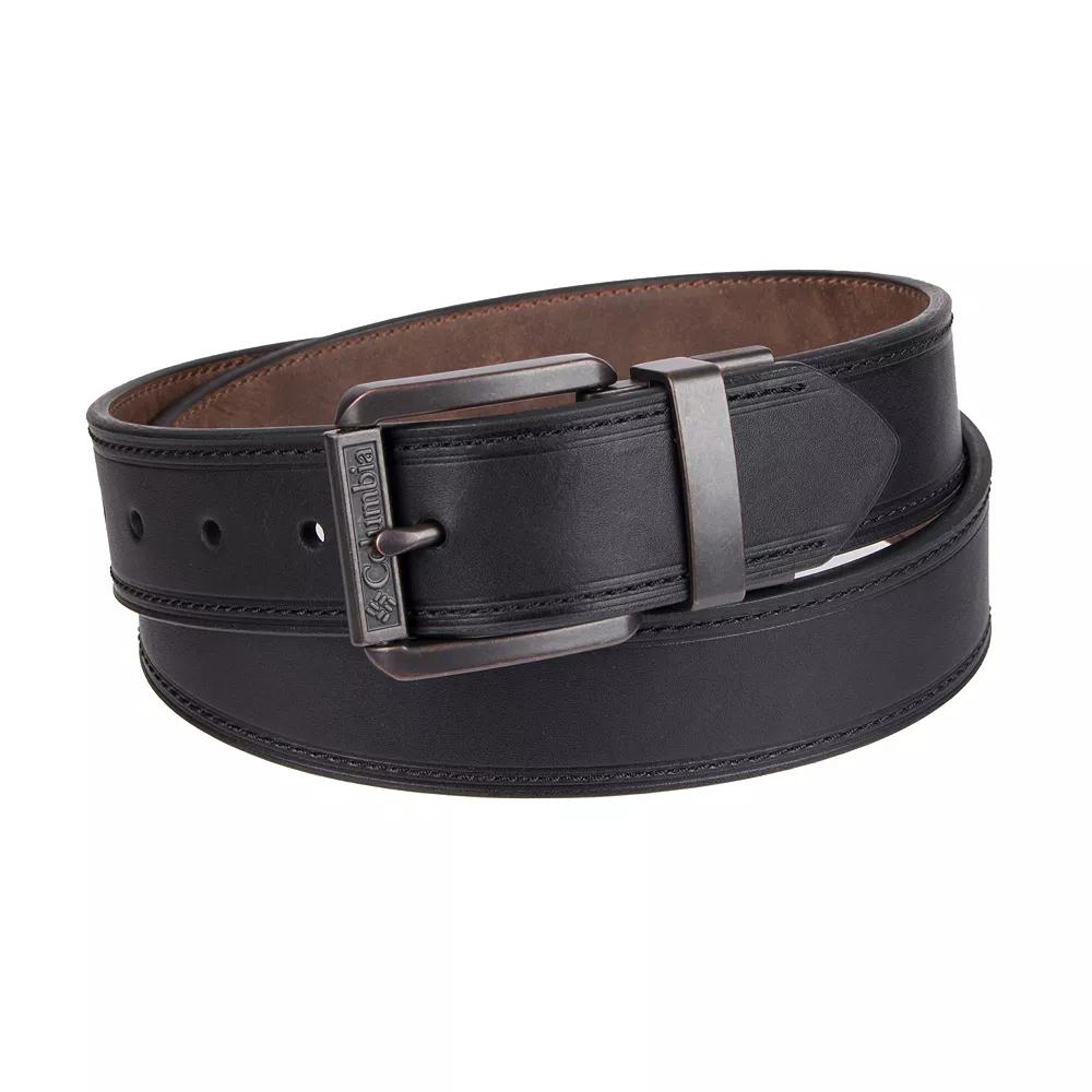 Men's Columbia Reversible Casual Leather Belt, Size: Large, Black Brown Product Image