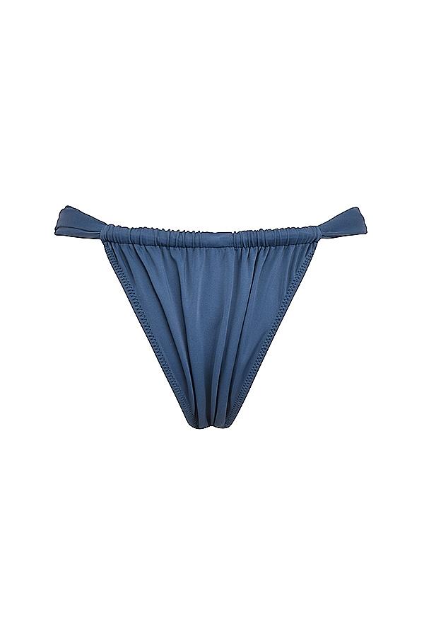 Cassis  deep blue ruched bikini top Product Image
