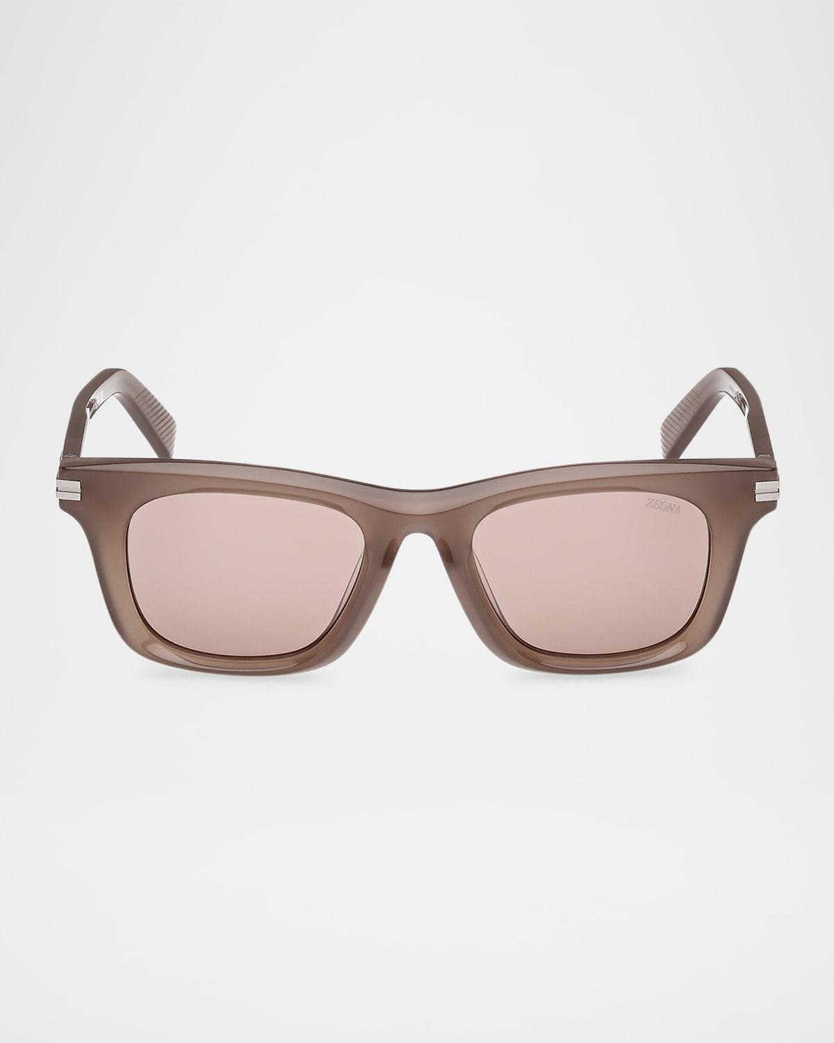 Mens Acetate Round Sunglasses Product Image