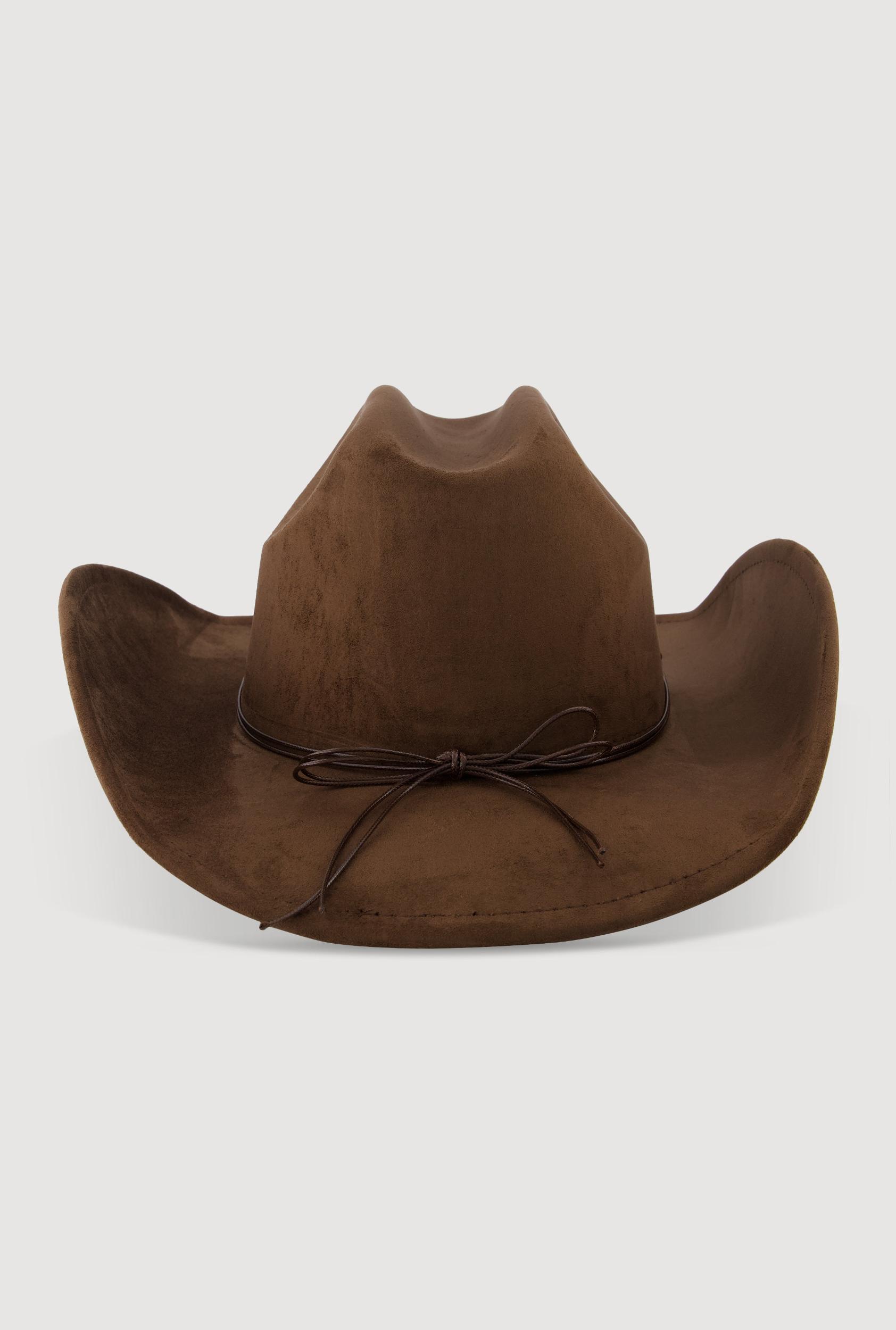Faux Suede Boho Belted Cowboy Hat Female Product Image