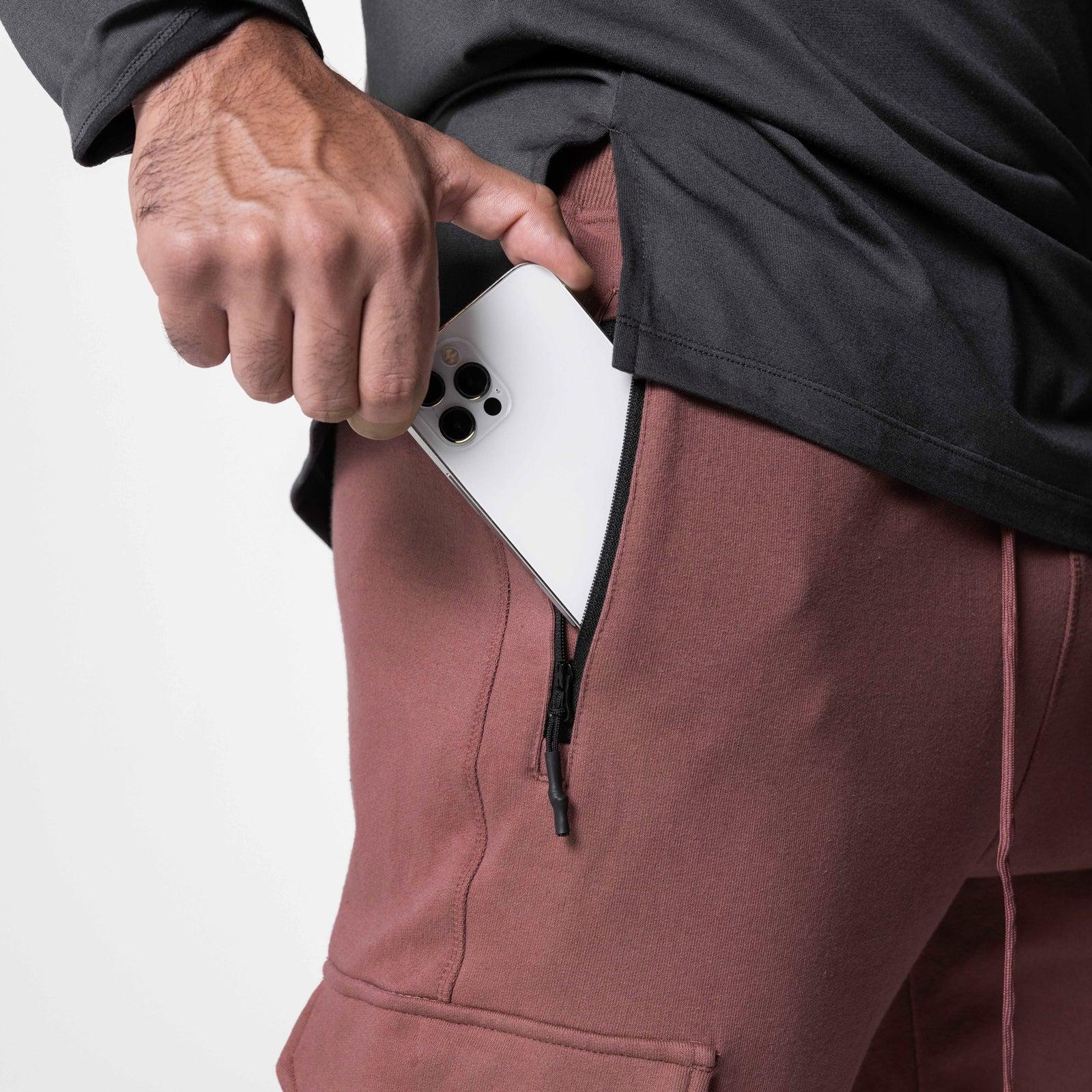 0654. Tech-Terry™ Cargo High Rib Jogger - Red Earth Product Image