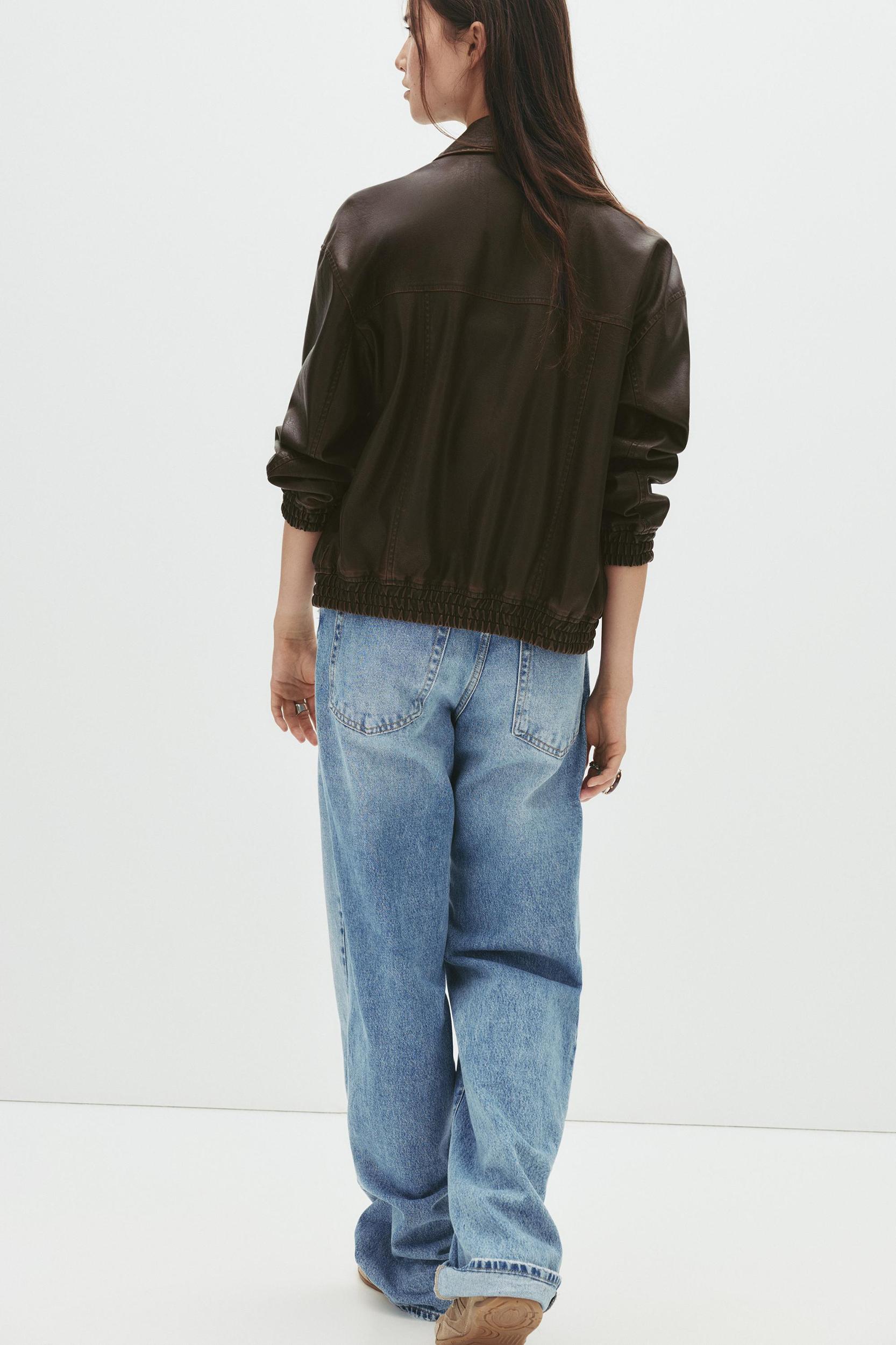 Faux leather bomber jacket Product Image