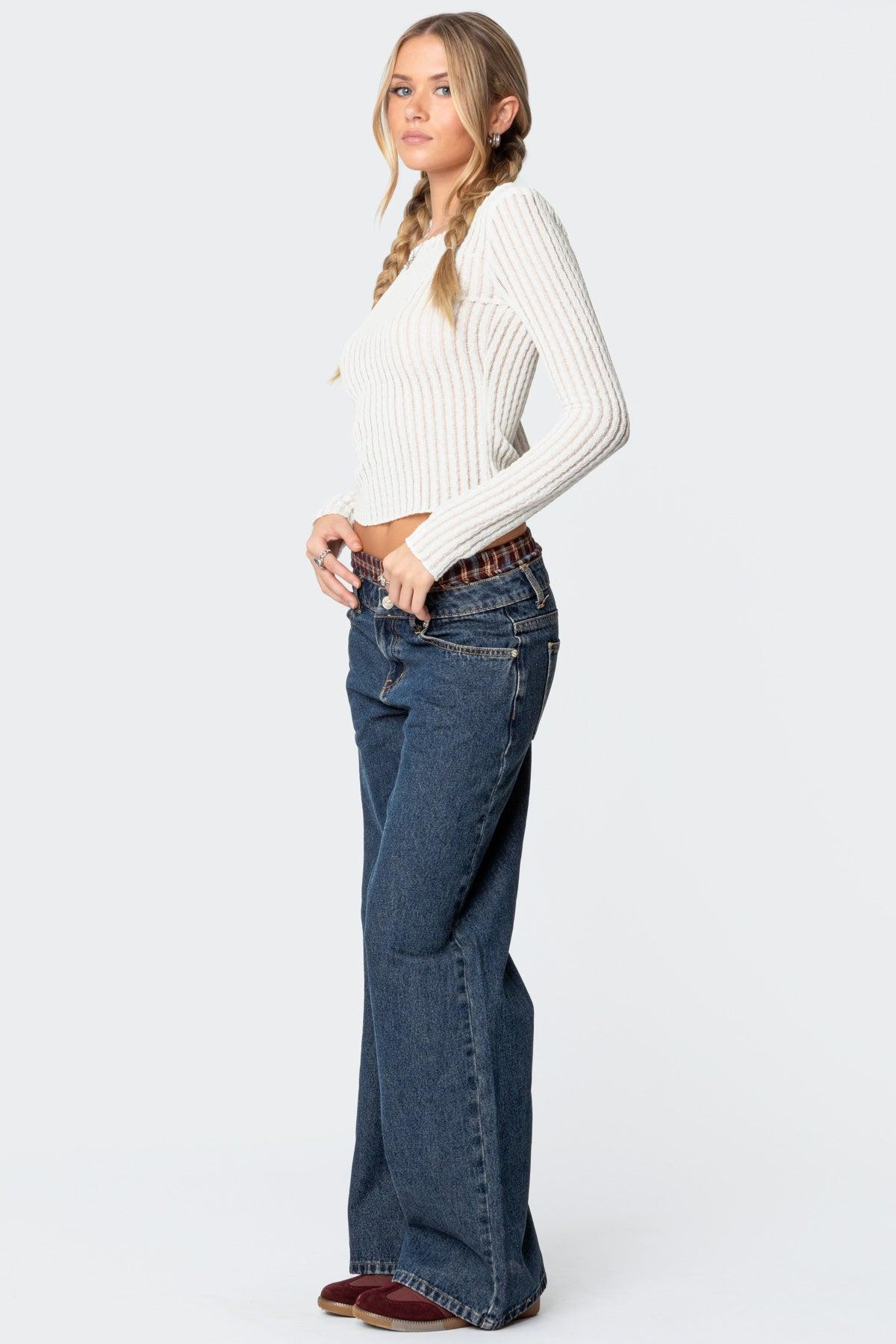 Textured Sheer Boat Neck Top Product Image