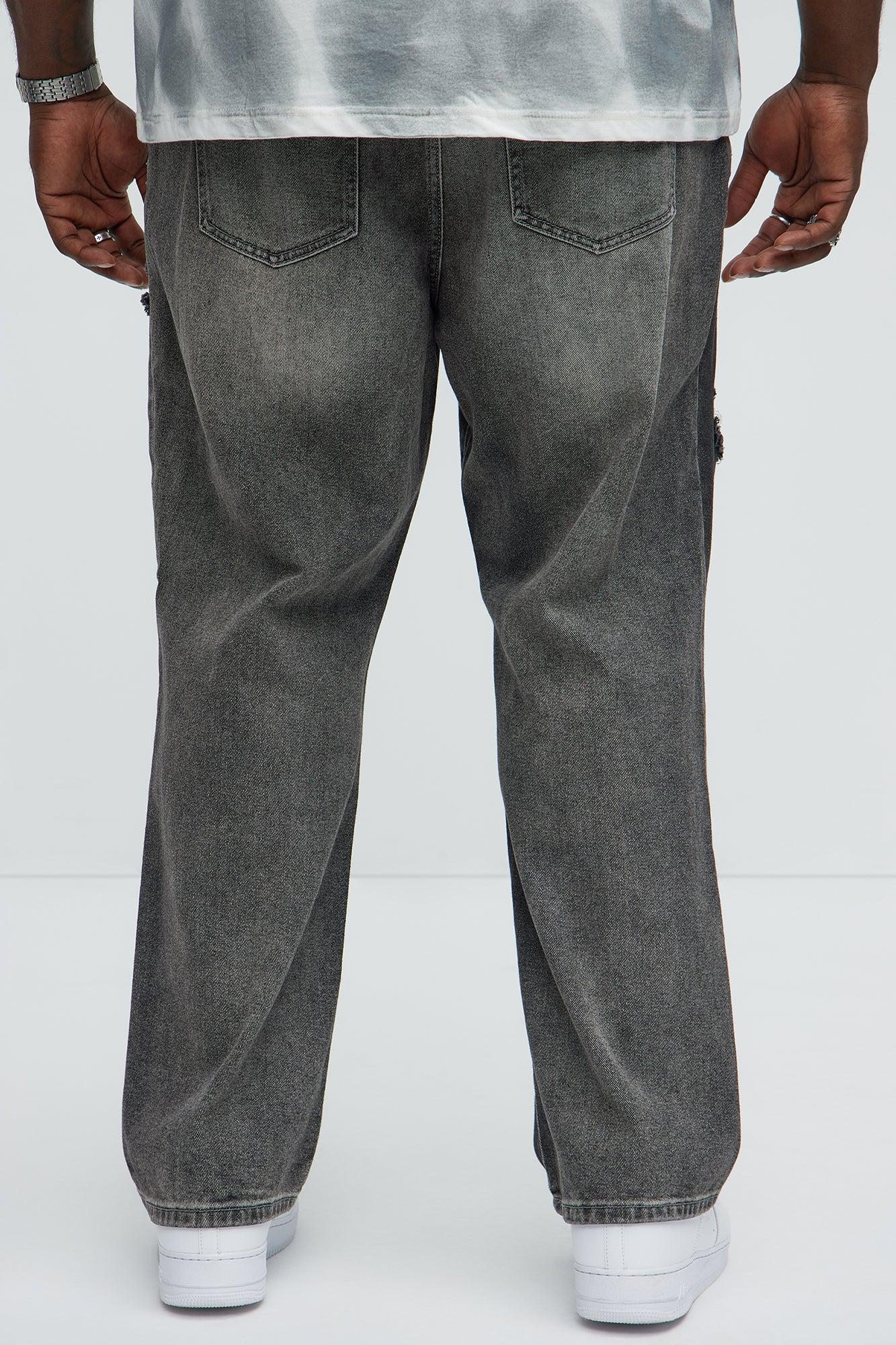 Let Me See Ripped Straight Jeans - Black Wash Product Image