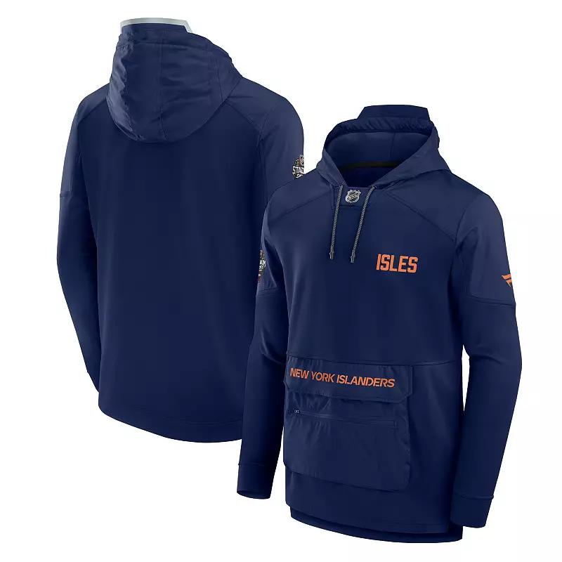 Men's Fanatics Navy New York Islanders 2024 NHL Stadium Series Authentic Pro Fleece Pullover Hoodie,  Product Image