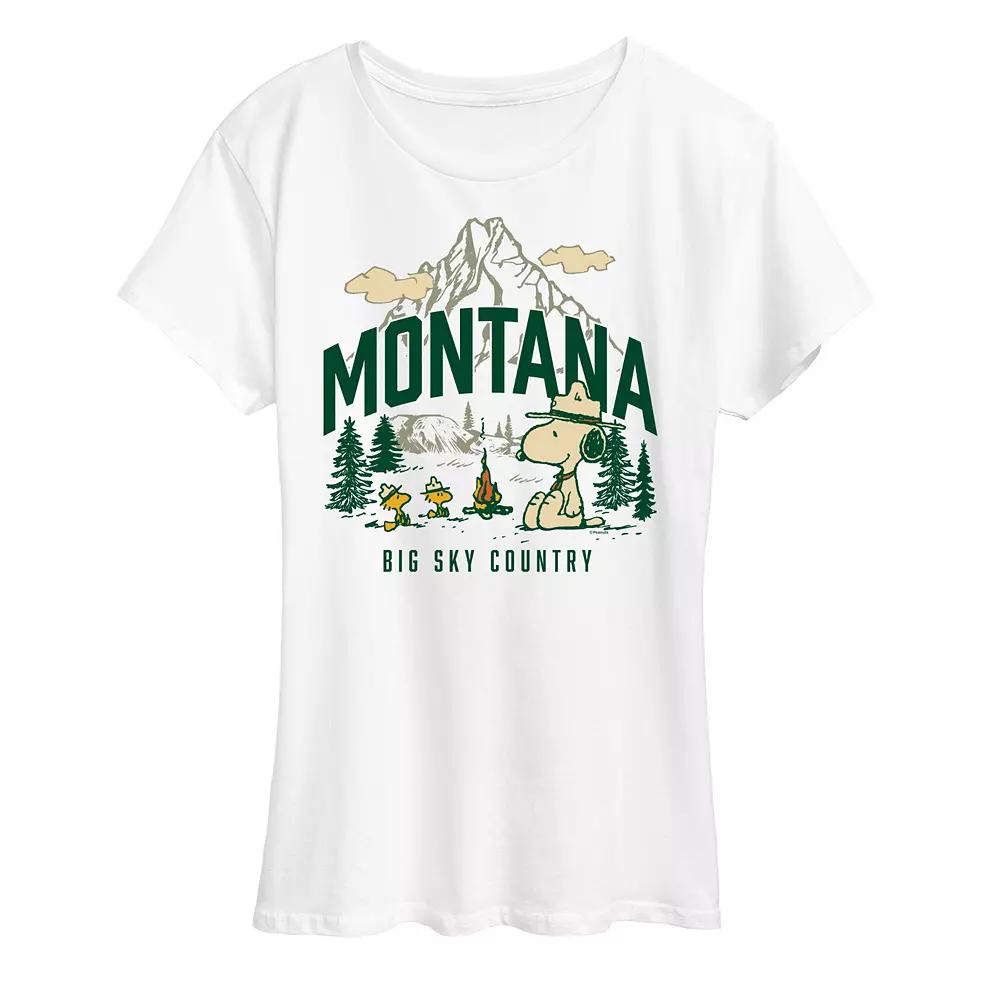 Women's Peanuts Snoopy & Woodstock Beagle Scouts Montana Graphic Tee,  Product Image