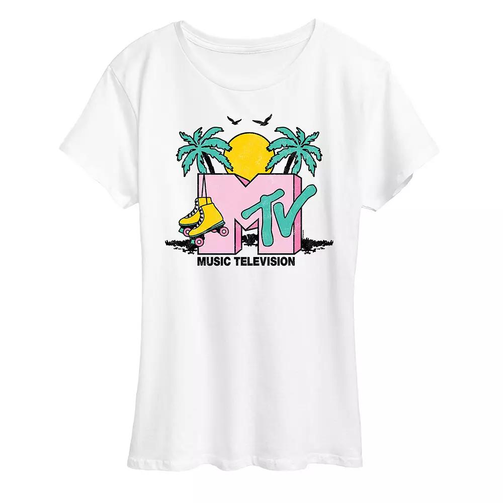 Women's MTV Malibu Roller Skate Graphic Tee,  Product Image