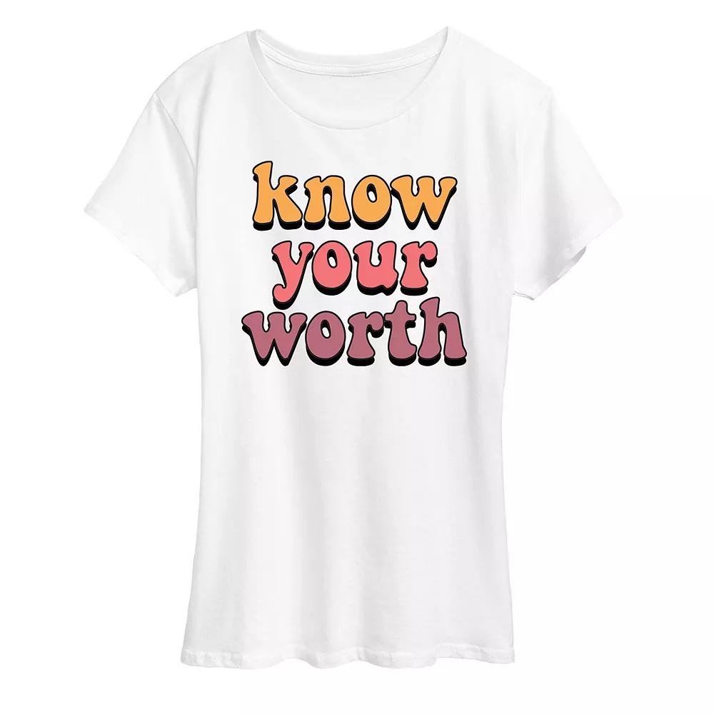 Women's Know Your Worth Graphic Tee,  Product Image