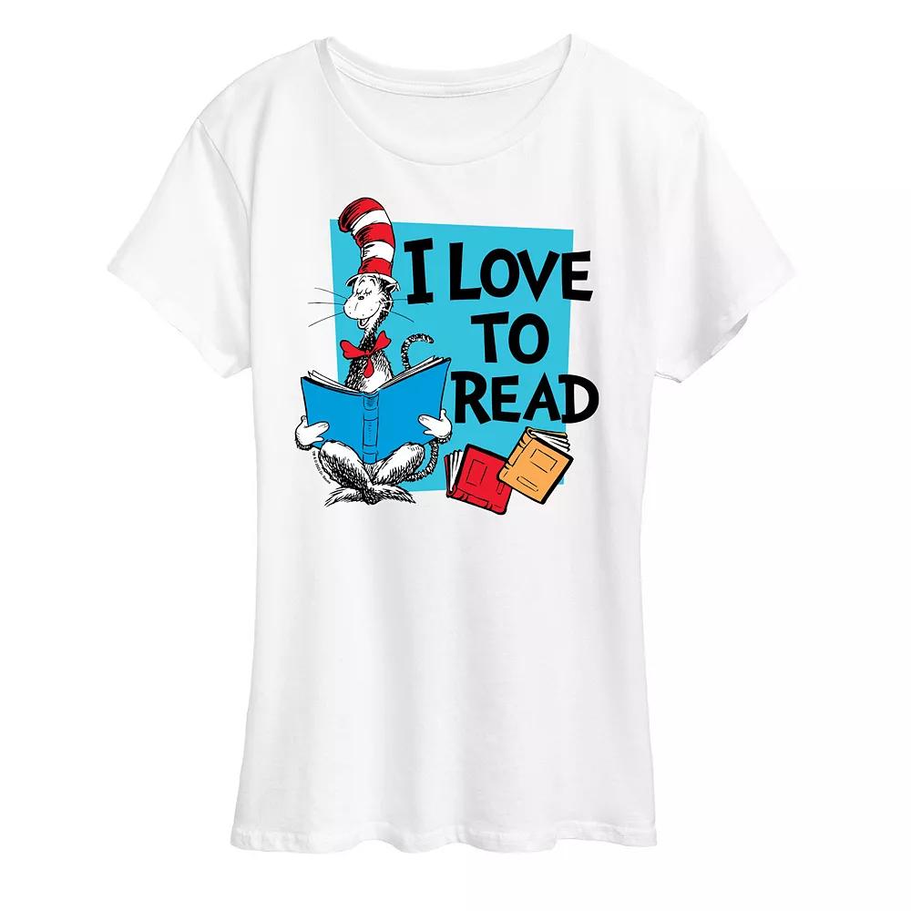 Women's Dr. Seuss I Love To Read Graphic Tee,  Product Image