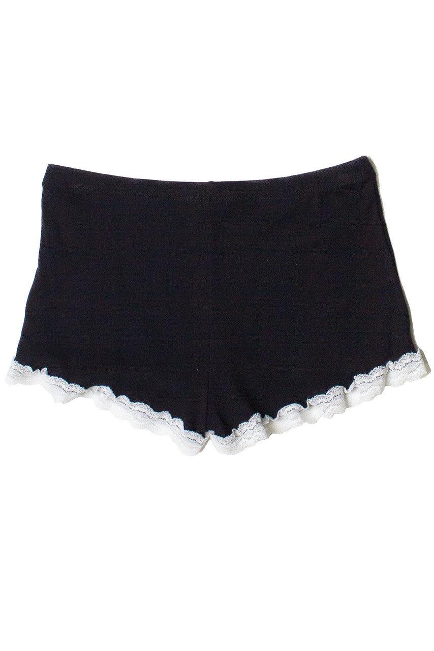 Lace Trim Bow Detail Short Lounge Shorts Product Image