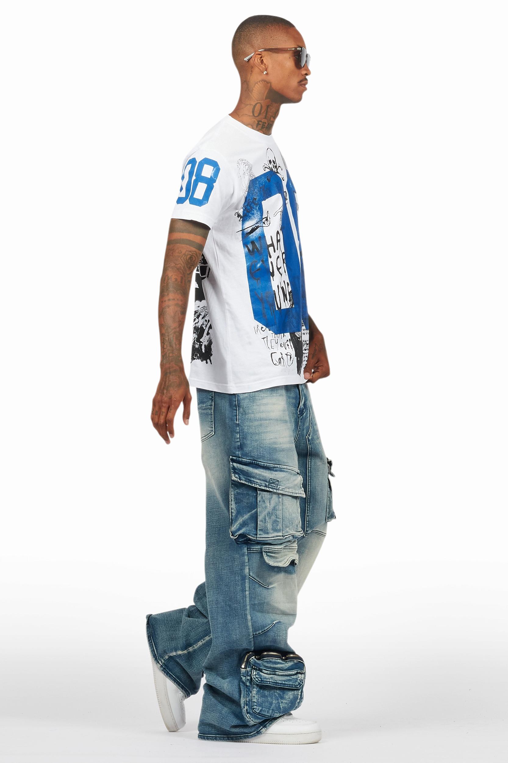 Velo Blue Baggy Fit Jean Male Product Image